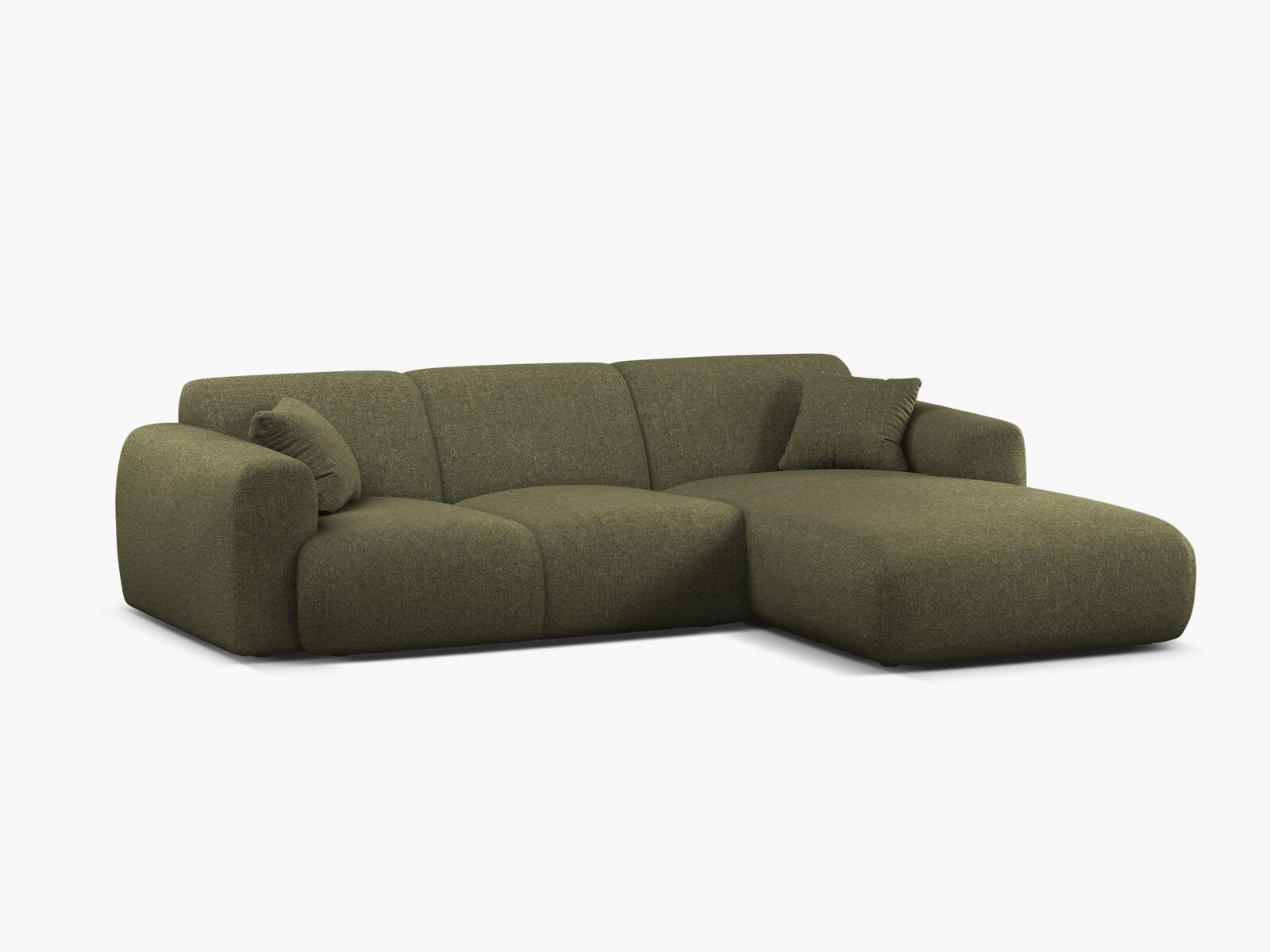 Micadoni Ecksofa Molino 4-Sitzer Rechts Chenille Eden Grün