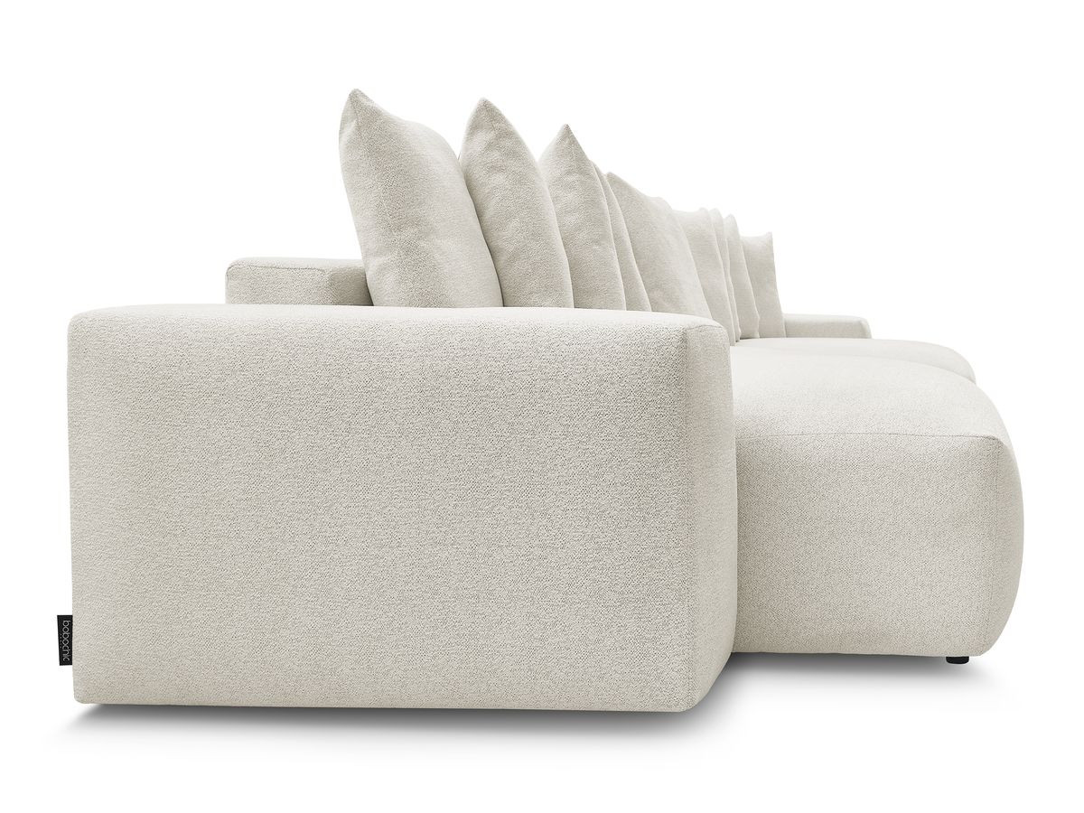 Bobochic Voltaire Wohnlandschaft 420 × 174 cm Melange-Stoff Weiß
