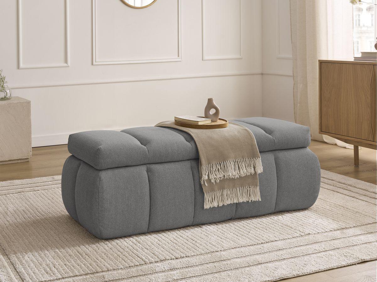 Bobochic Denali Bettbank 144 × 54 cm Stoff Dunkelgrau