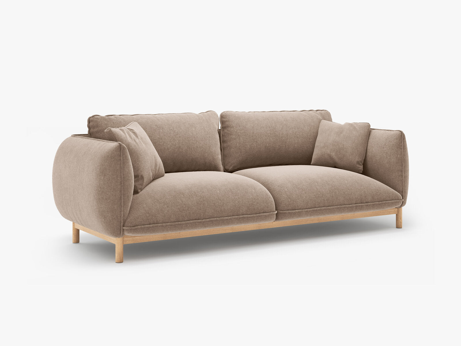 Micadoni Ada Sofa 3-Sitzer Strukturierter Stoff Wind Sand