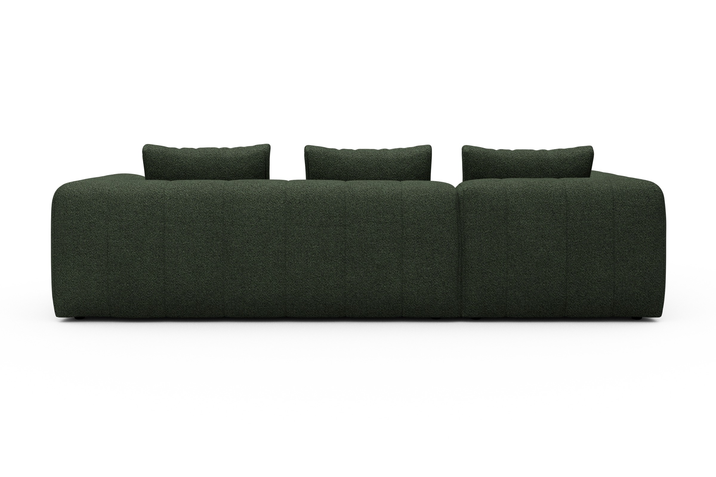 Ecksofa Hugo 2x 2,5-Sitzer Armlehne rechts Vanora-Deep-Green