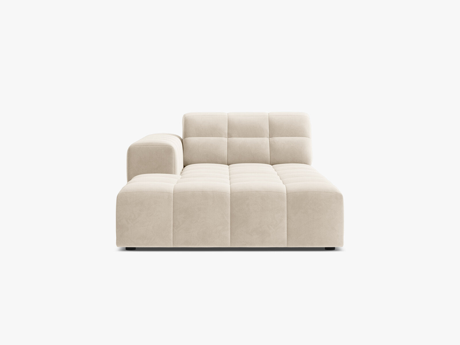 Micadoni Jennifer Chaiselongue Links Samt Bluvel Helles Beige