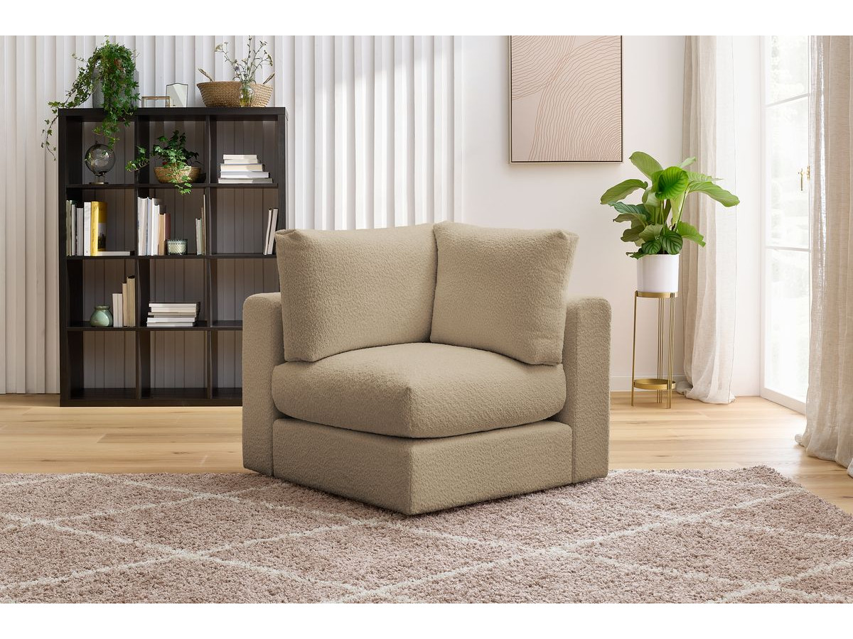 Bobochic Paris Eckmodul Bouclé-Stoff Braun