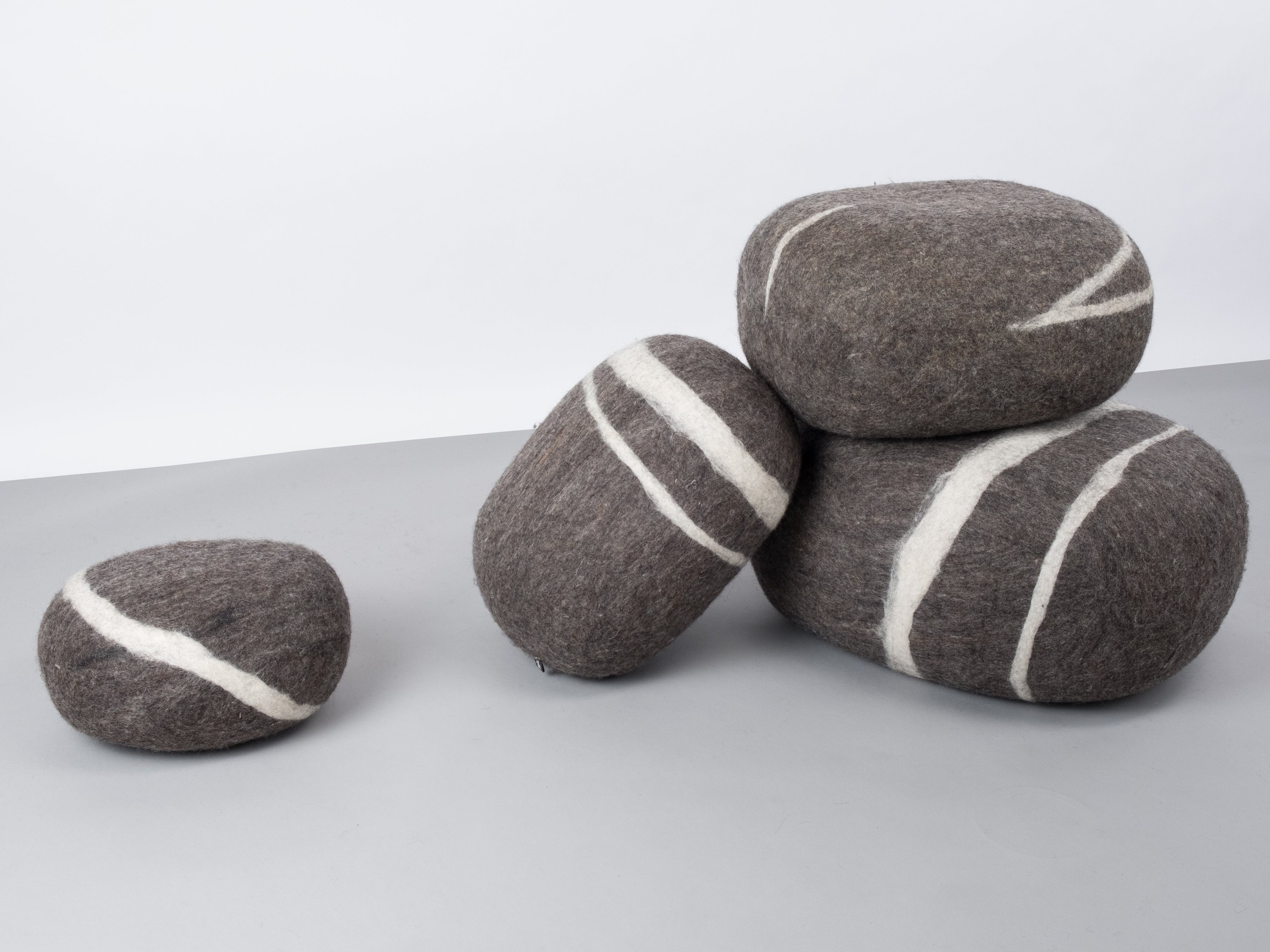 myfelt Oskar Filz-Kieselstein Dunkelbraun meliert 30 x 24 x 16 cm