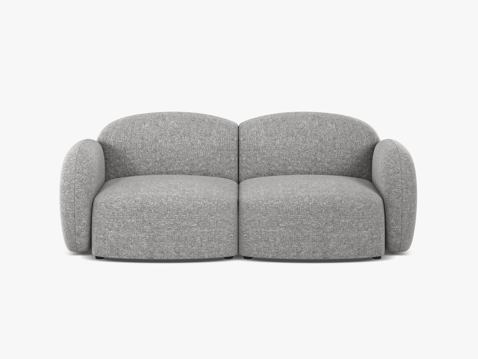 Micadoni Sofa Blair 2-Sitzer Chenille Eden Hellgrau