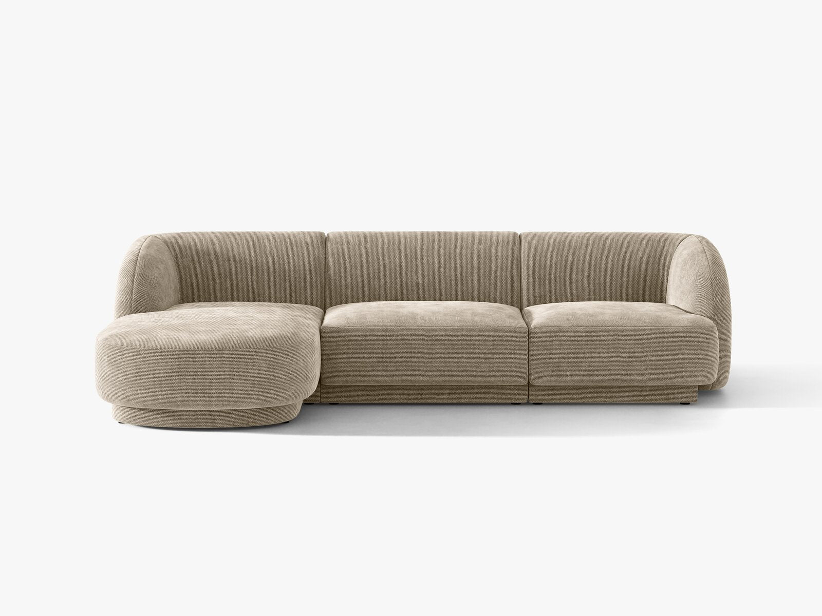 Micadoni Ecksofa Miley 4-Sitzer Links Chenille Haga Beige