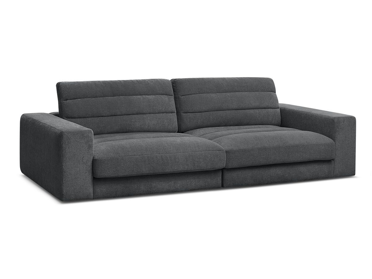 Bobochic Sierra Sofa 3-Sitzer Strukturstoff Dunkelgrau