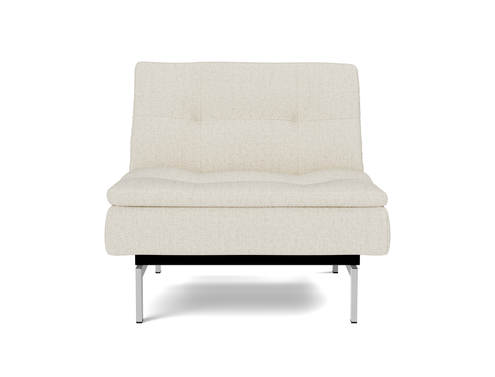 Sessel Dublexo Boucle Skandi 531-Off-White Beine Chrom