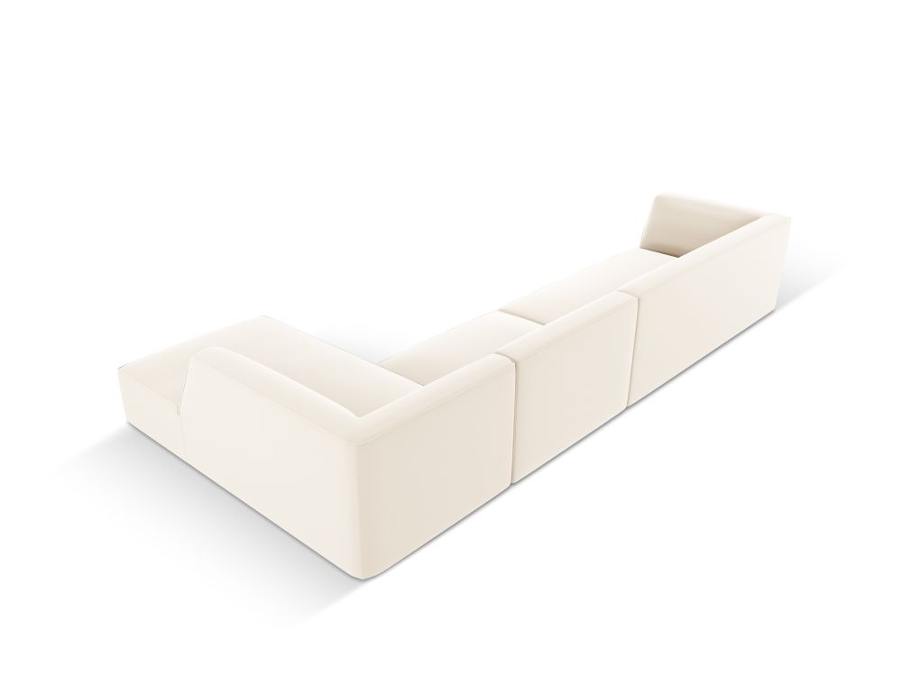 Cosmopolitan Design Ecksofa Siena 5-Sitzer Kunstleder Pacifico Helles Beige Rechts