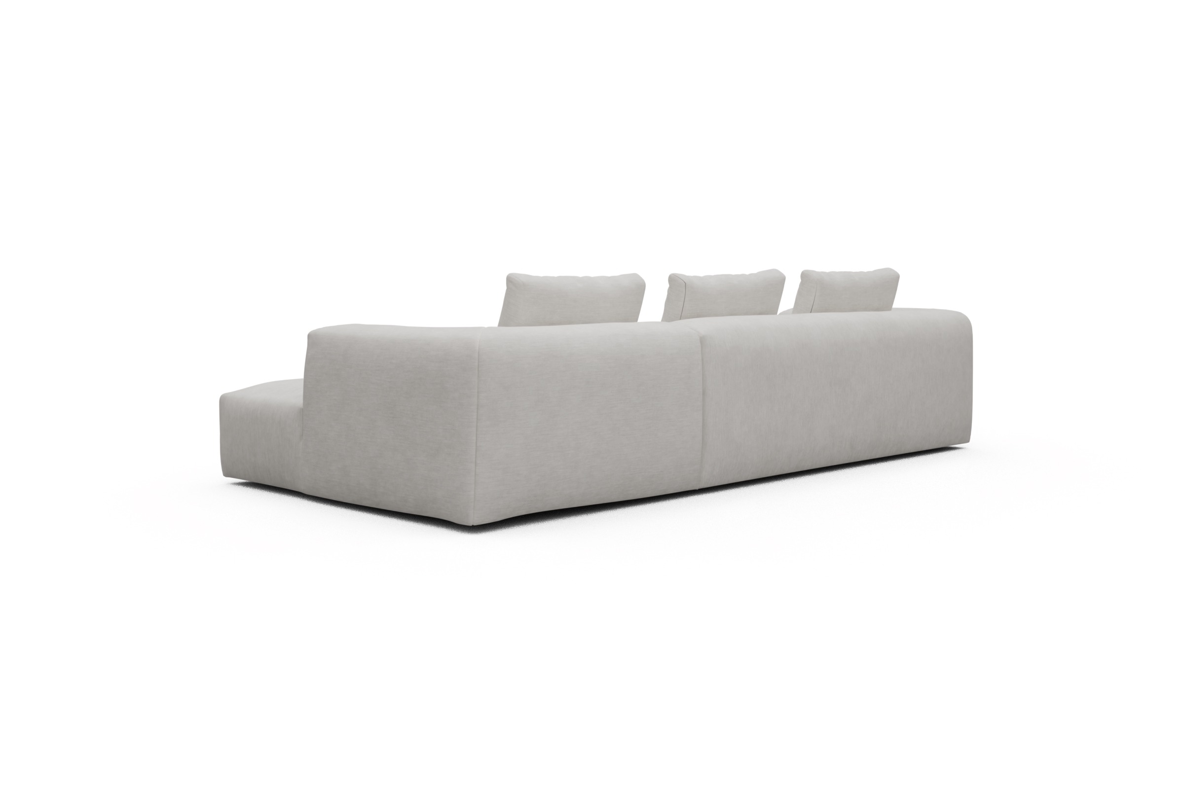 Ecksofa Fred Chaiselongue rechts mit 2,5-Sitzer Vivus-Dusty-Off-White