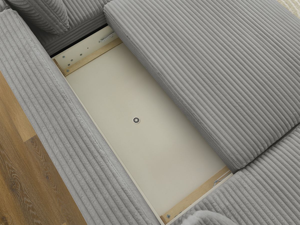 Bobochic Lucien Wohnlandschaft Breitcord weich Dunkelgrau Ecke links