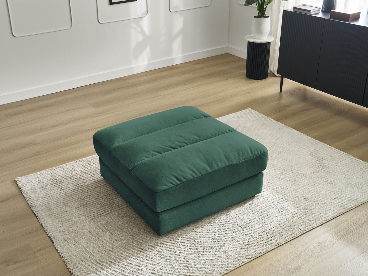 Bobochic Sierra Pouf Samt Dunkelgrün