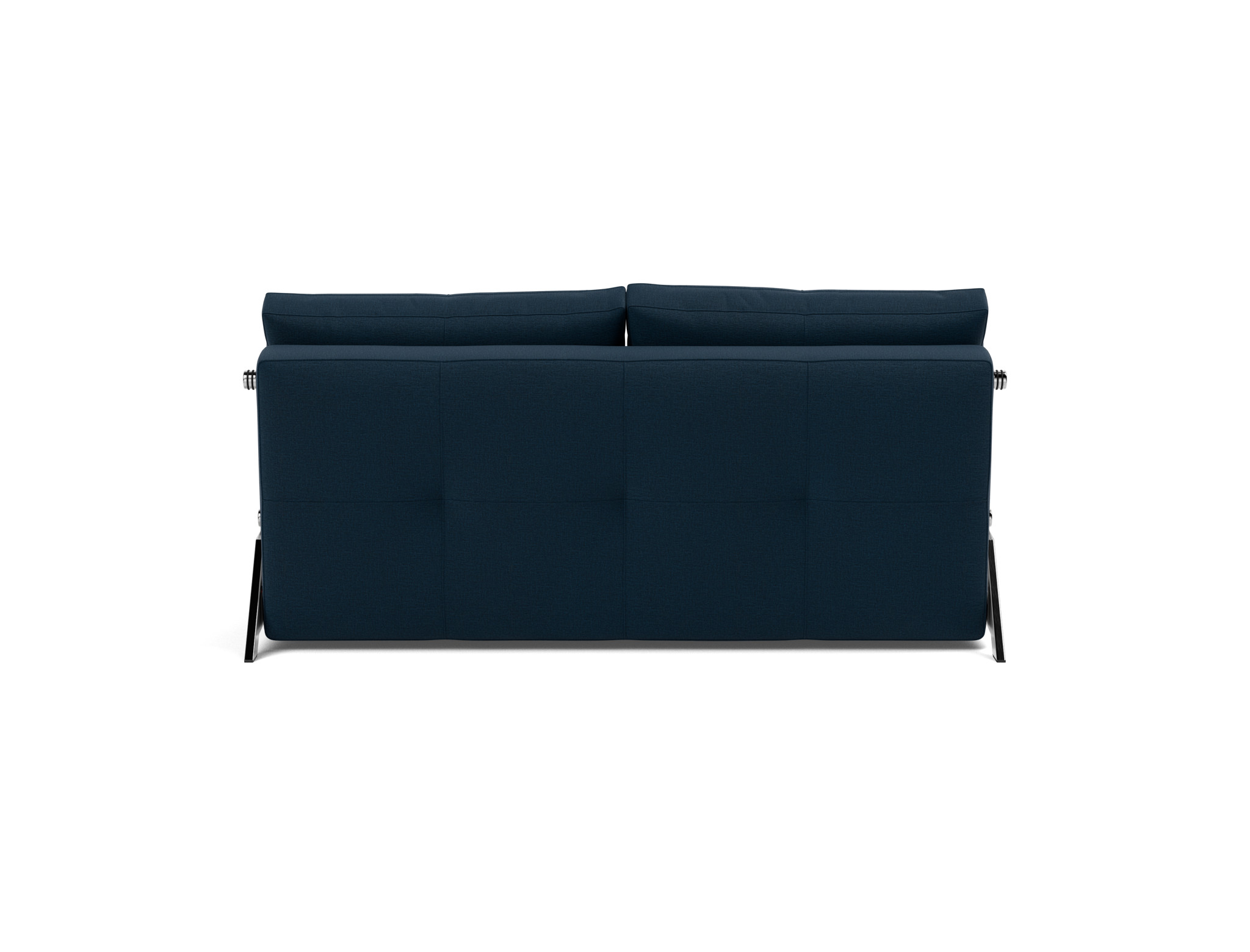 Schlafsofa Cubed 160 Flachgewebe Mixed Dance 528-Blue Beine Chrom