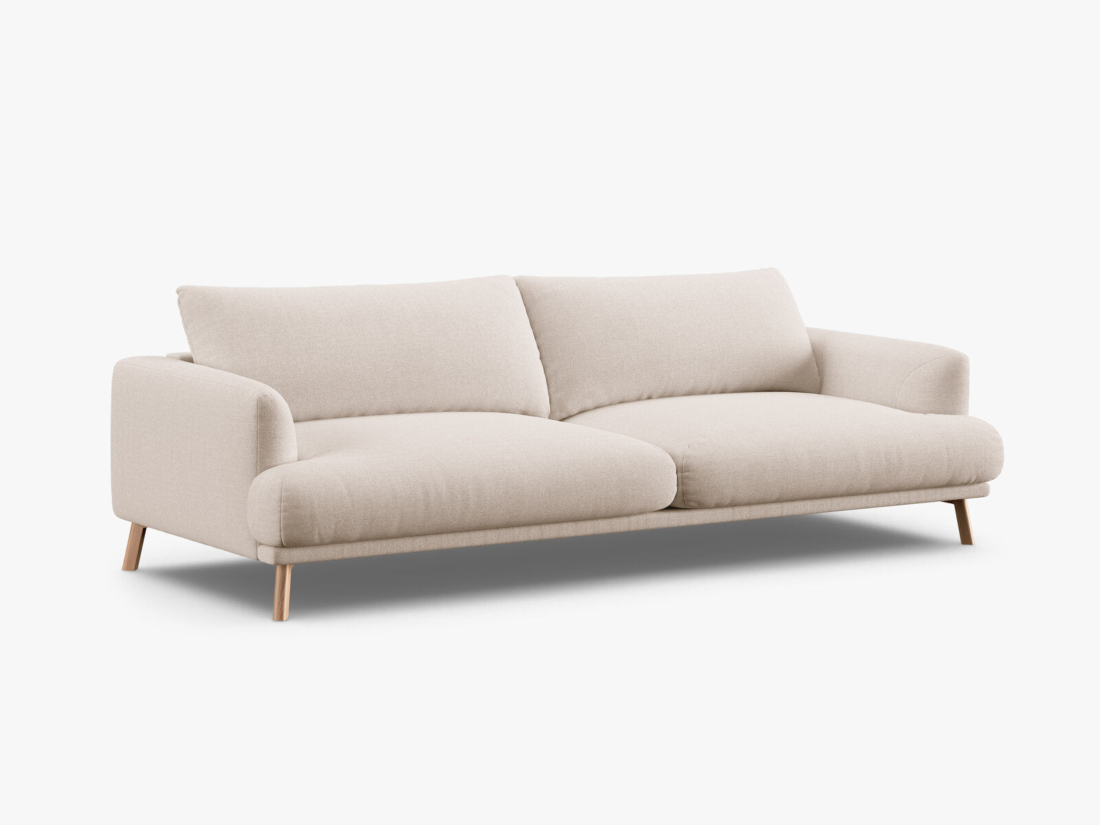 Micadoni Sofa Naomi 4-Sitzer Strukturierter Stoff Liberty Beige