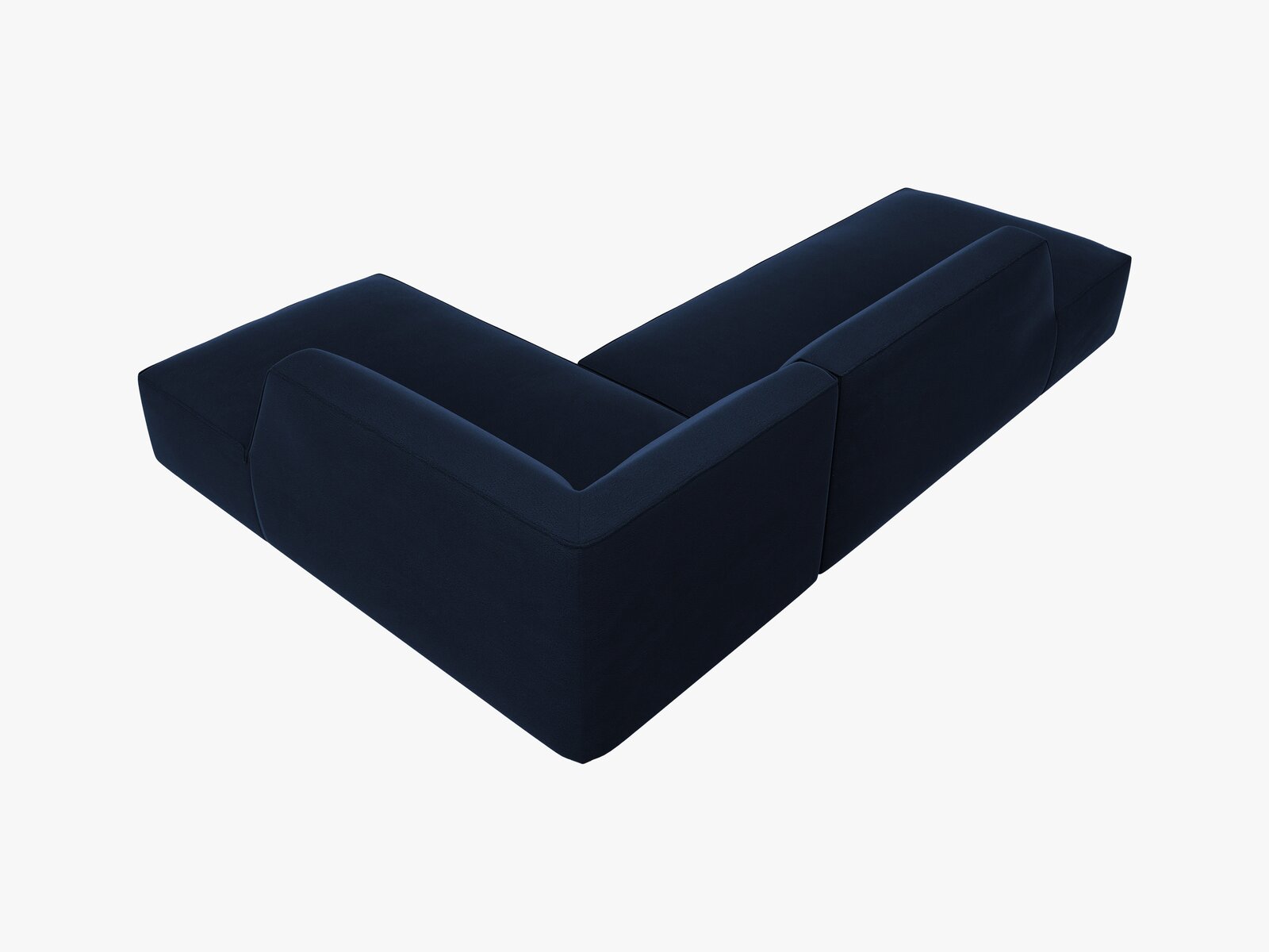 Micadoni Ecksofa Ruby 4-Sitzer Rechts Samt Salvador Königsblau