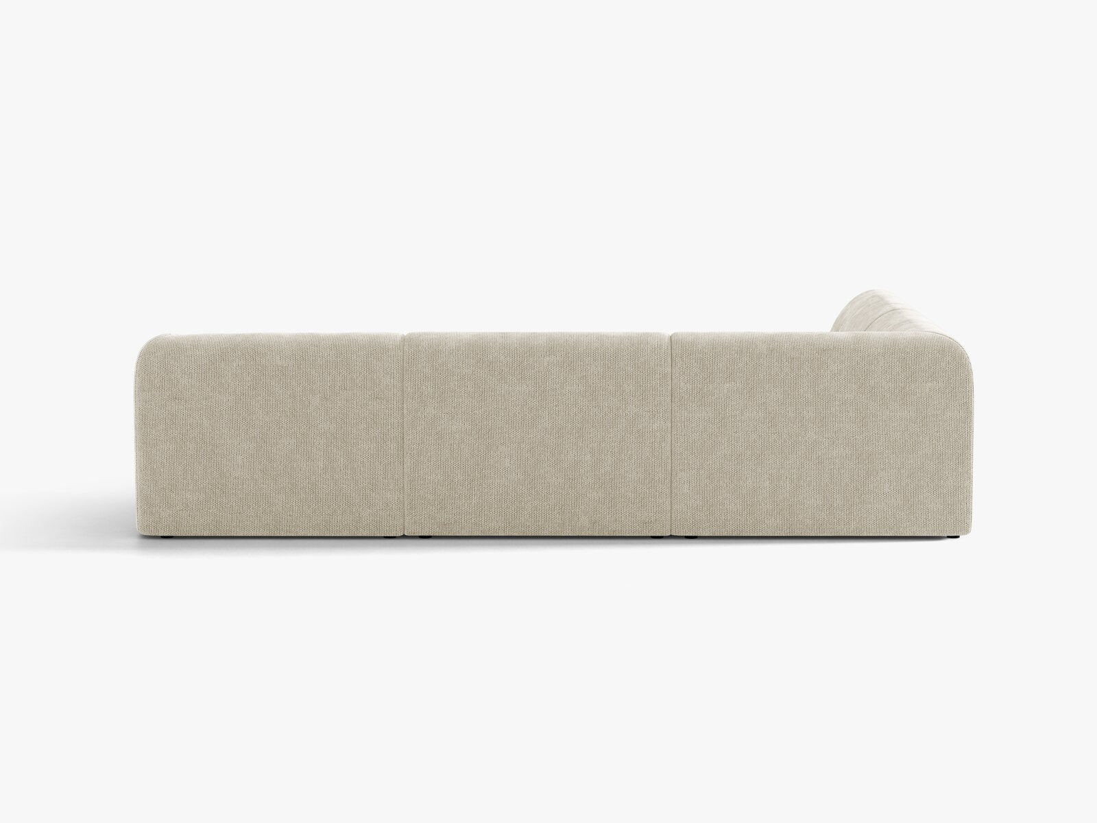 Micadoni Ecksofa Miley 6-Sitzer Chenille Eden Helles Beige Links
