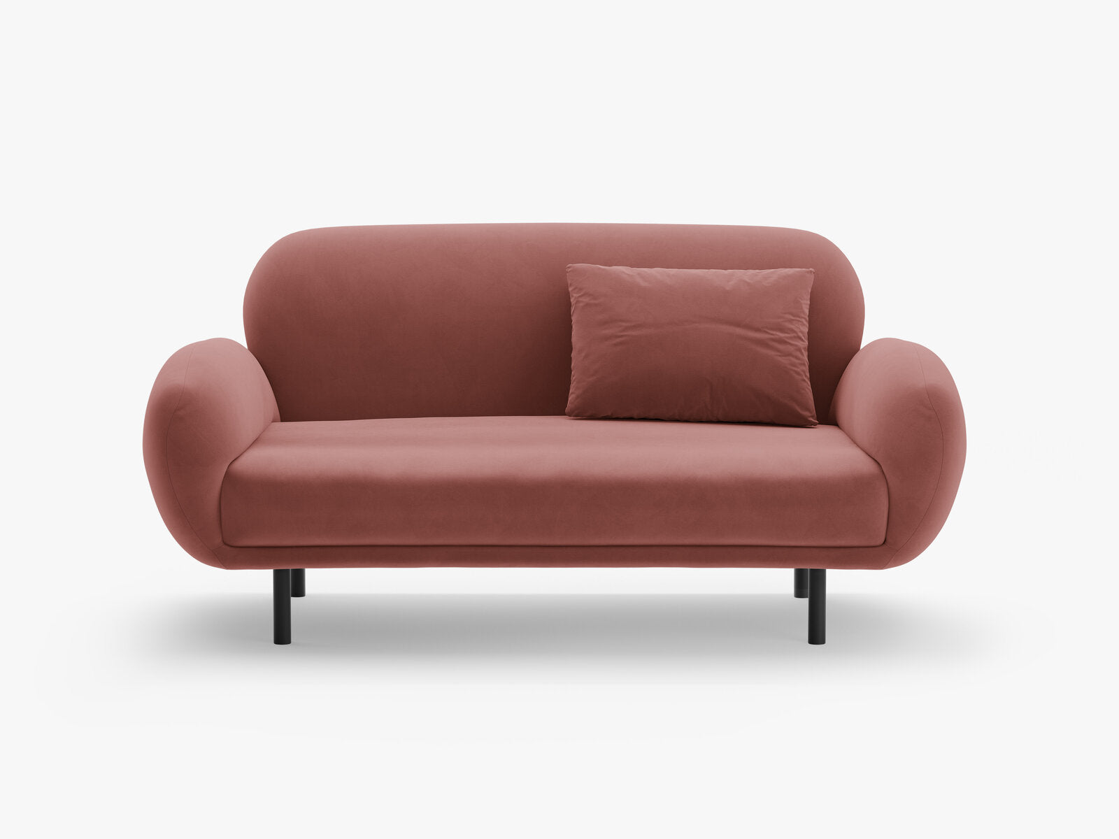 Micadoni Sofa Poppy 2-Sitzer Samt Casino Flamingo