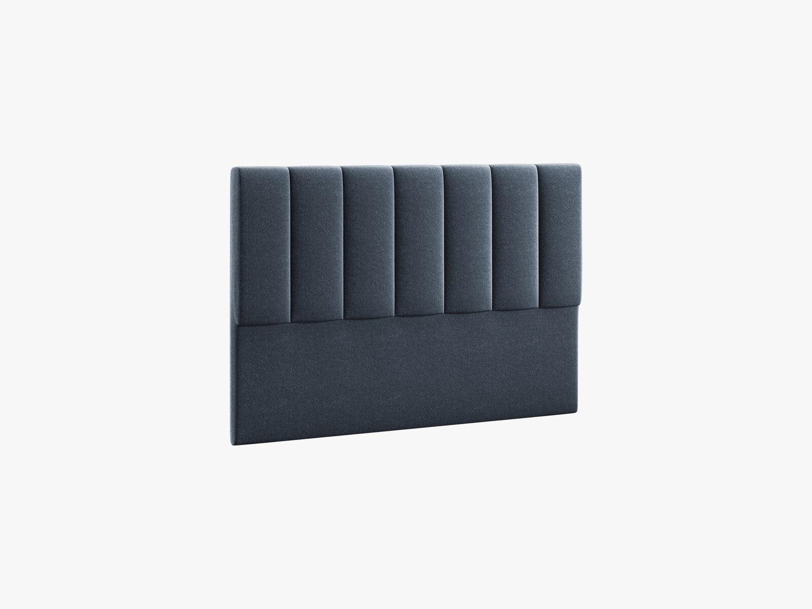 Micadoni Marl Samtiger Kopfteil 140 cm (H 95 cm) Chenille Eden Marineblau 140x95