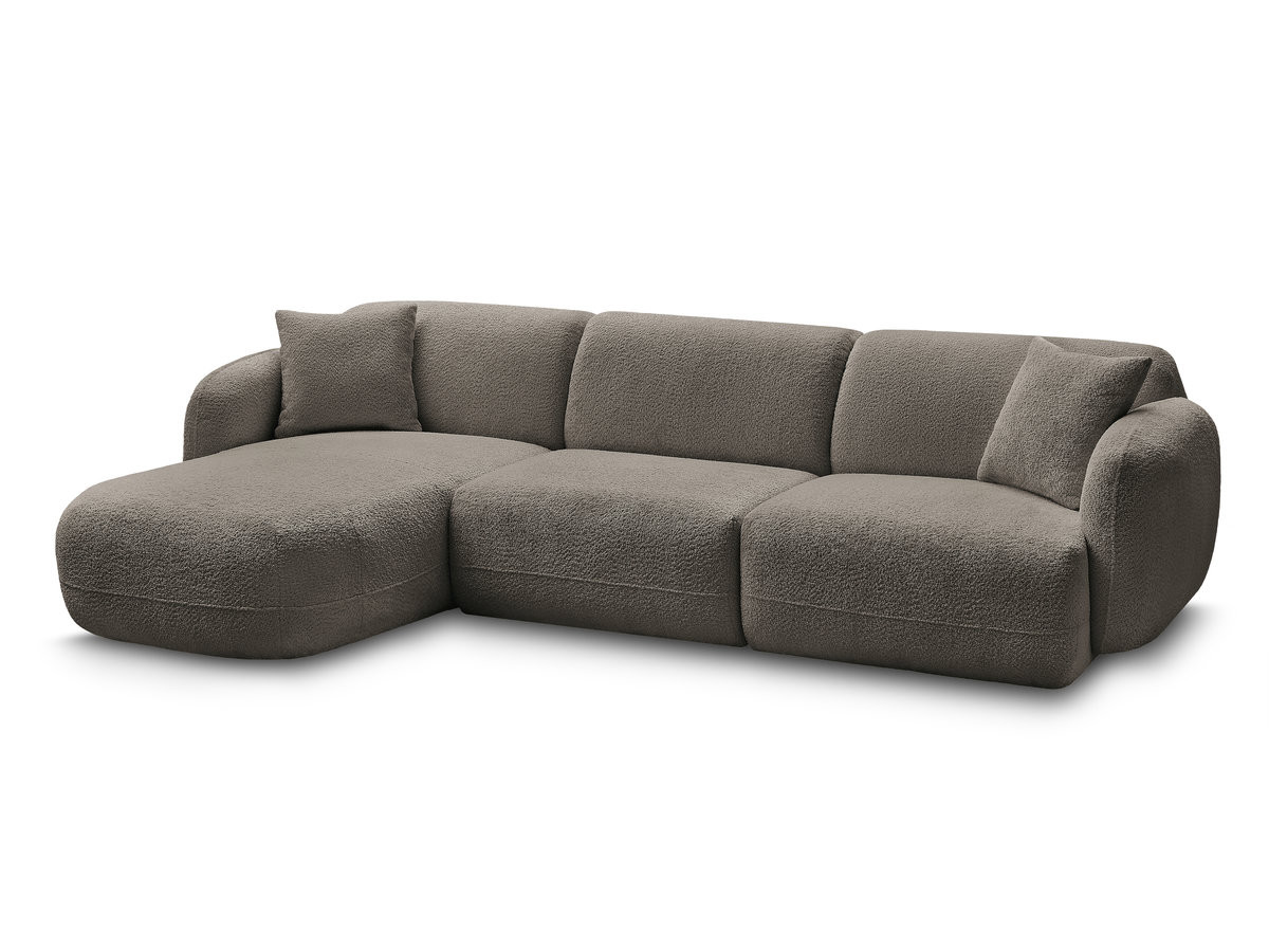 Bobochic Anda Ecksofa 292 × 163 cm Chenille Taupe Ecke links