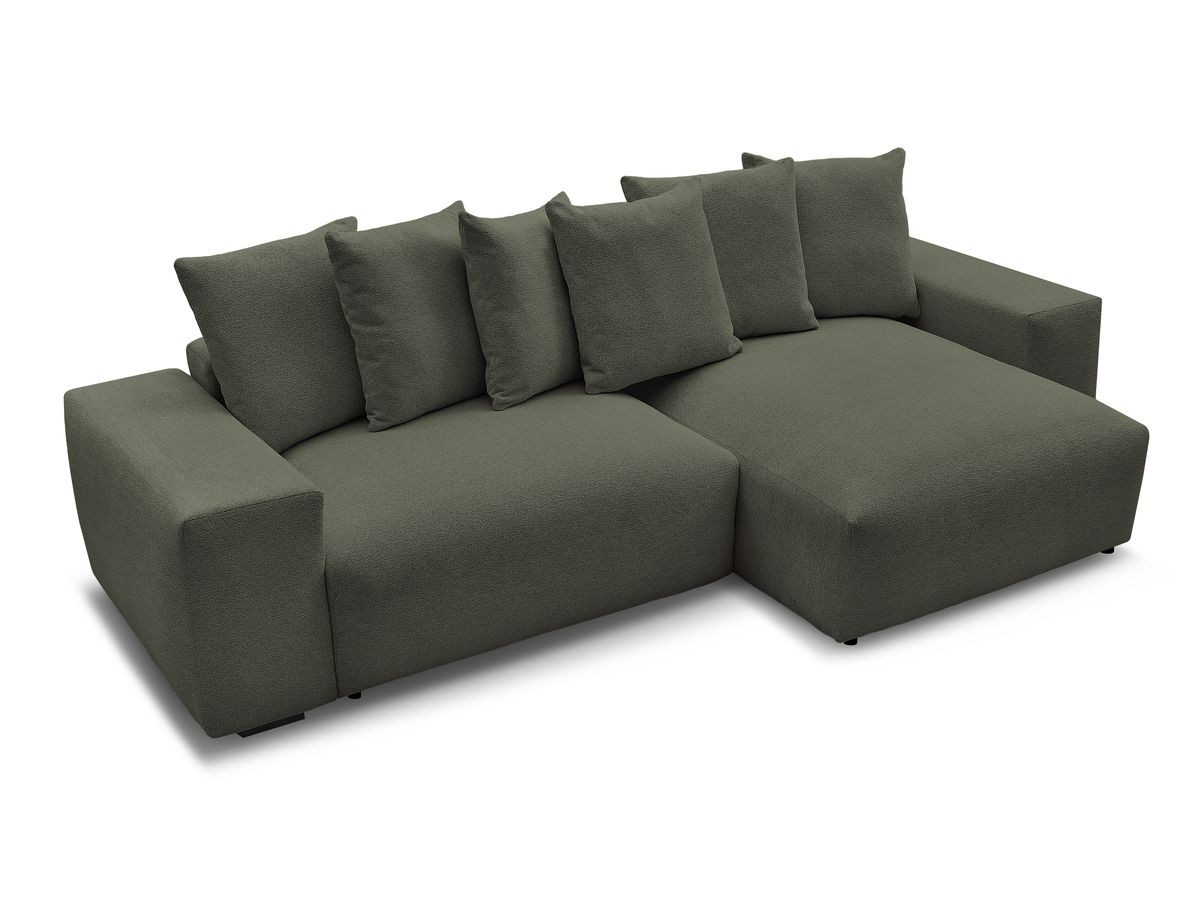 Bobochic Voltaire Ecksofa 310 × 174 cm Melange-Stoff Grün