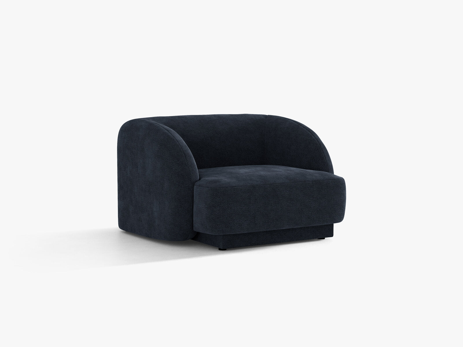 Micadoni Sessel Miley 1-Sitzer Chenille Eden Marineblau