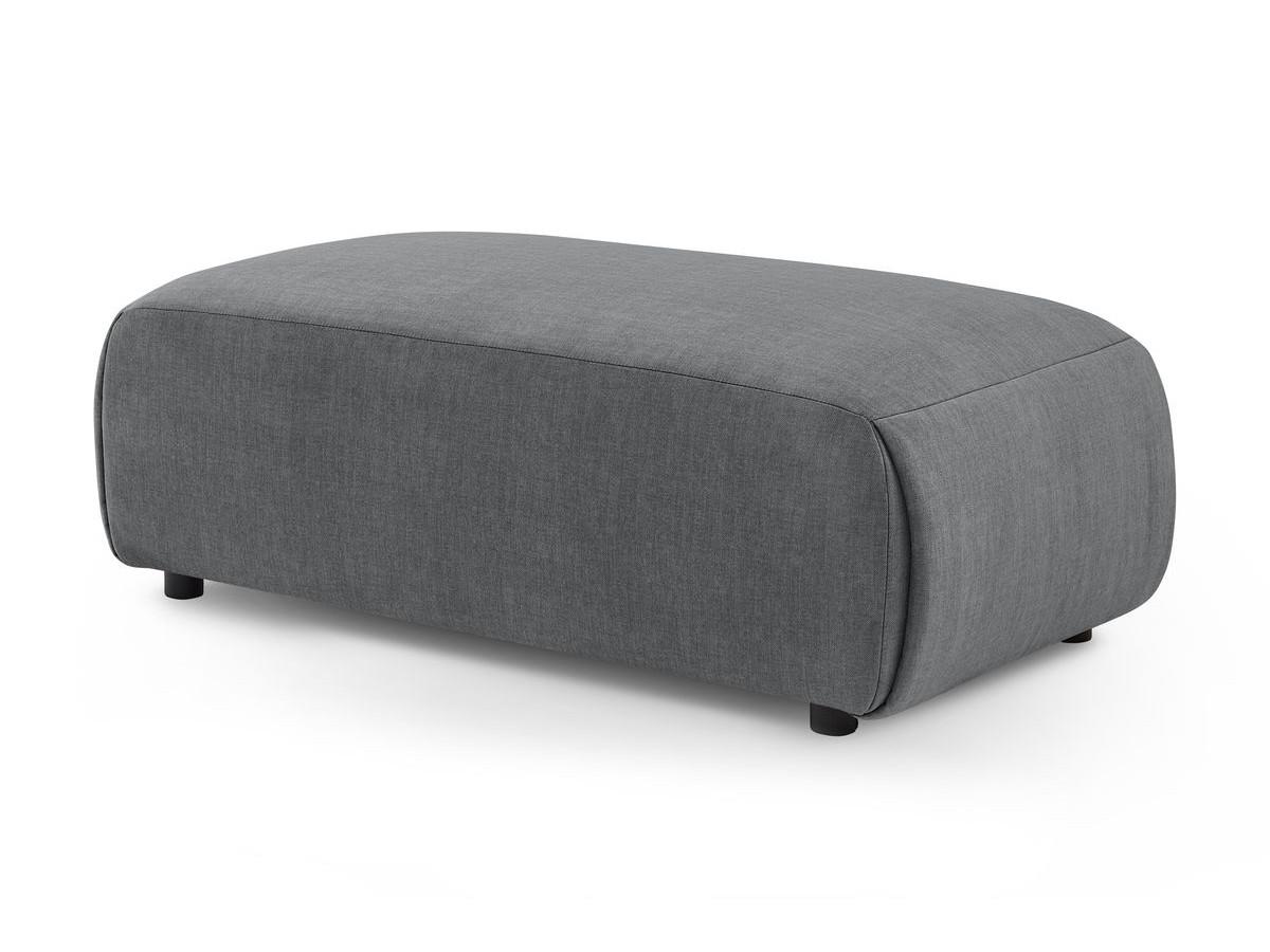Bobochic Jeanne Pouf 66 × 117 cm Samt Dunkelgrau