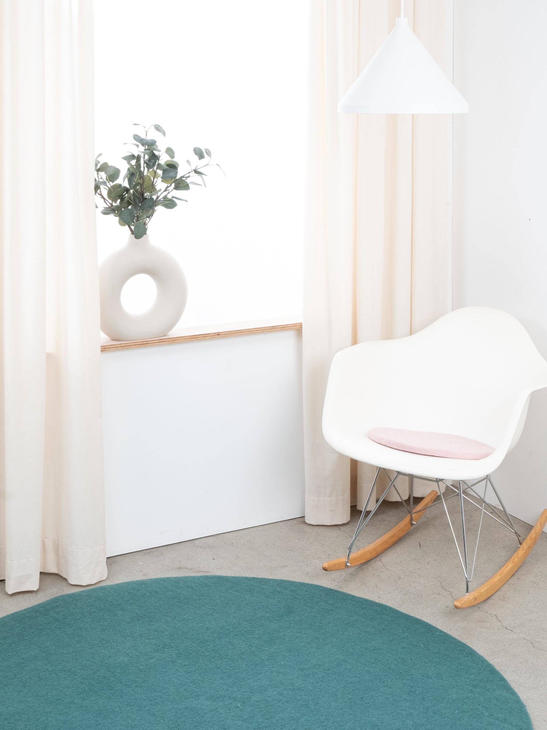 myfelt Mona Filz-Sitzauflage Zartrosa Ø 36 cm