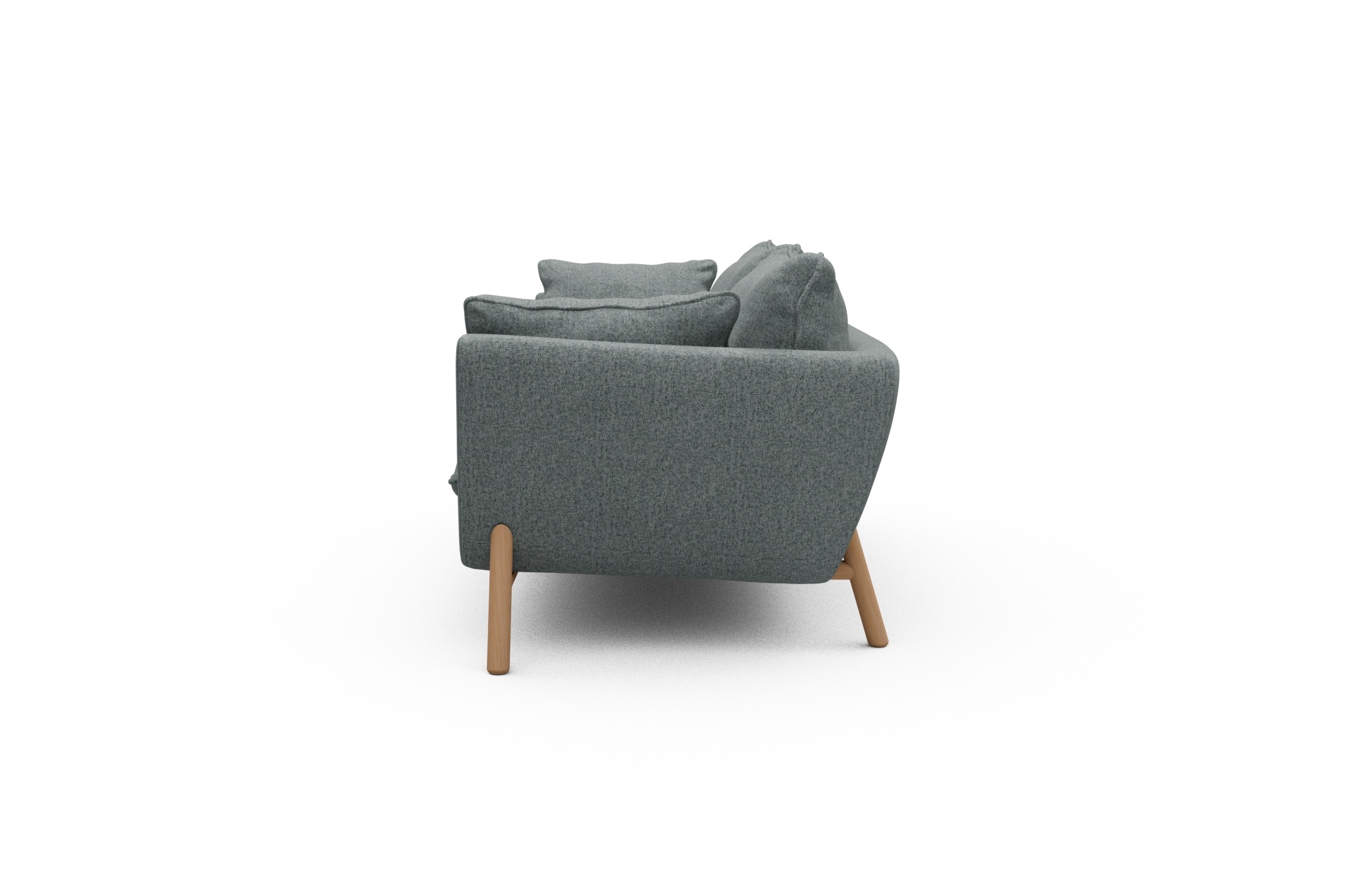 Sofa Emil PREMIUM 2-Sitzer Beinfarbe Eiche Natur Casone-Light-Mixed-Green