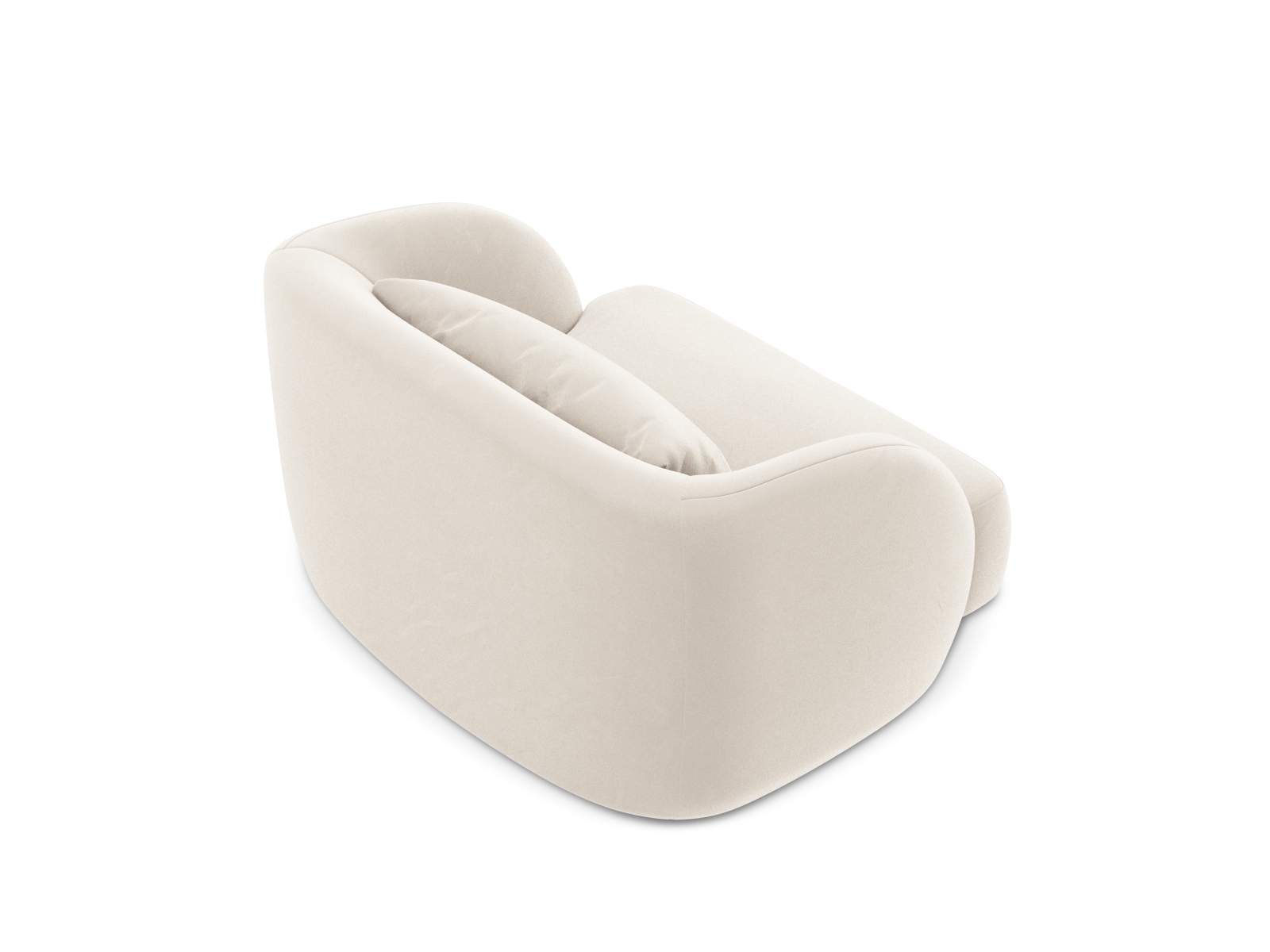 Cosmopolitan Design Sessel Tulum Samt Bluvel Helles Beige