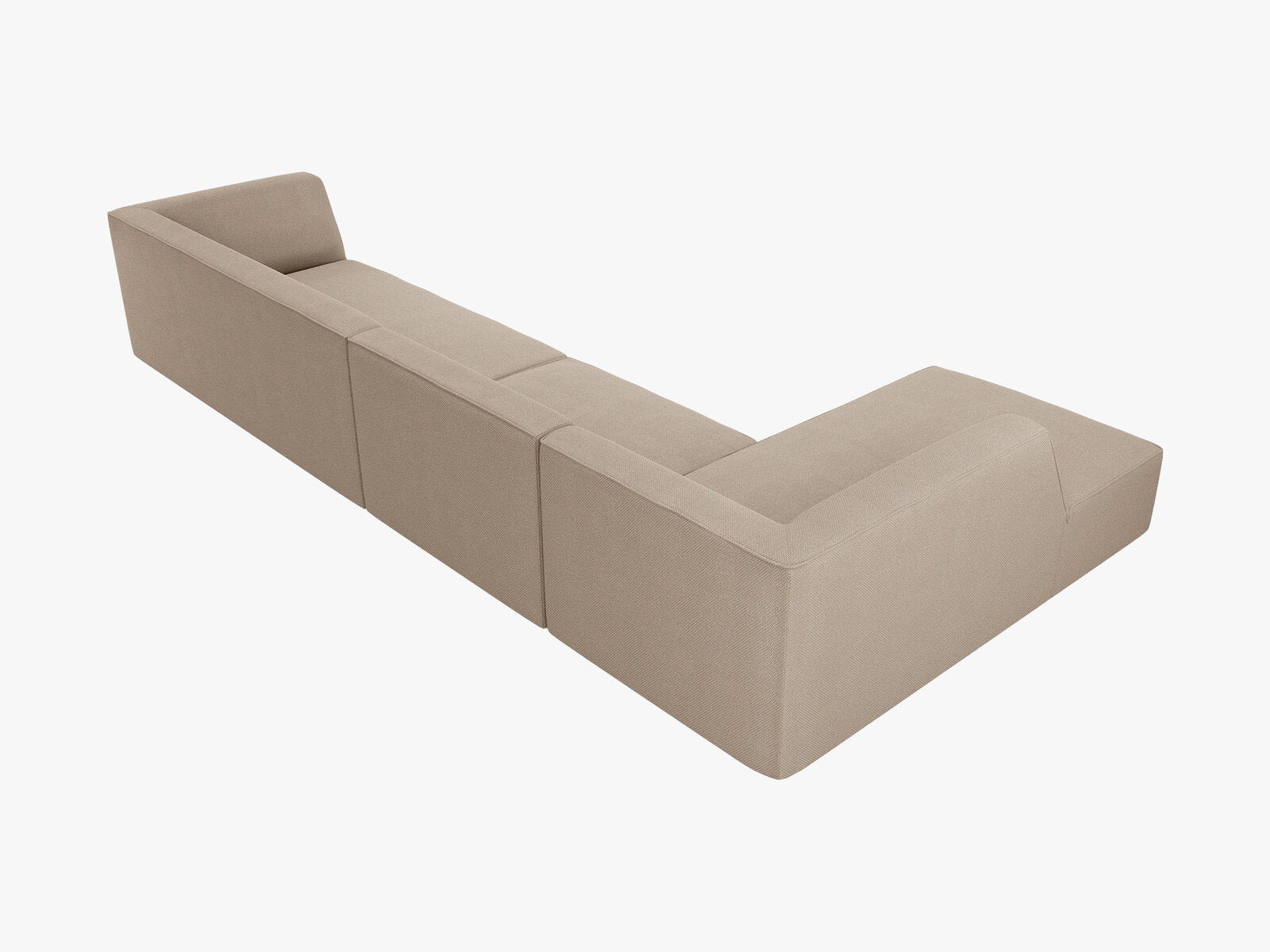 Micadoni Ecksofa Ruby 5-Sitzer Links Strukturierter Stoff Ottawa Dunkelbeige