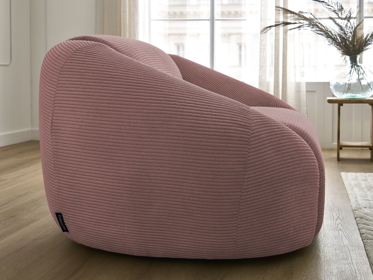 Bobochic Tina Sessel Cordsamt Rosa