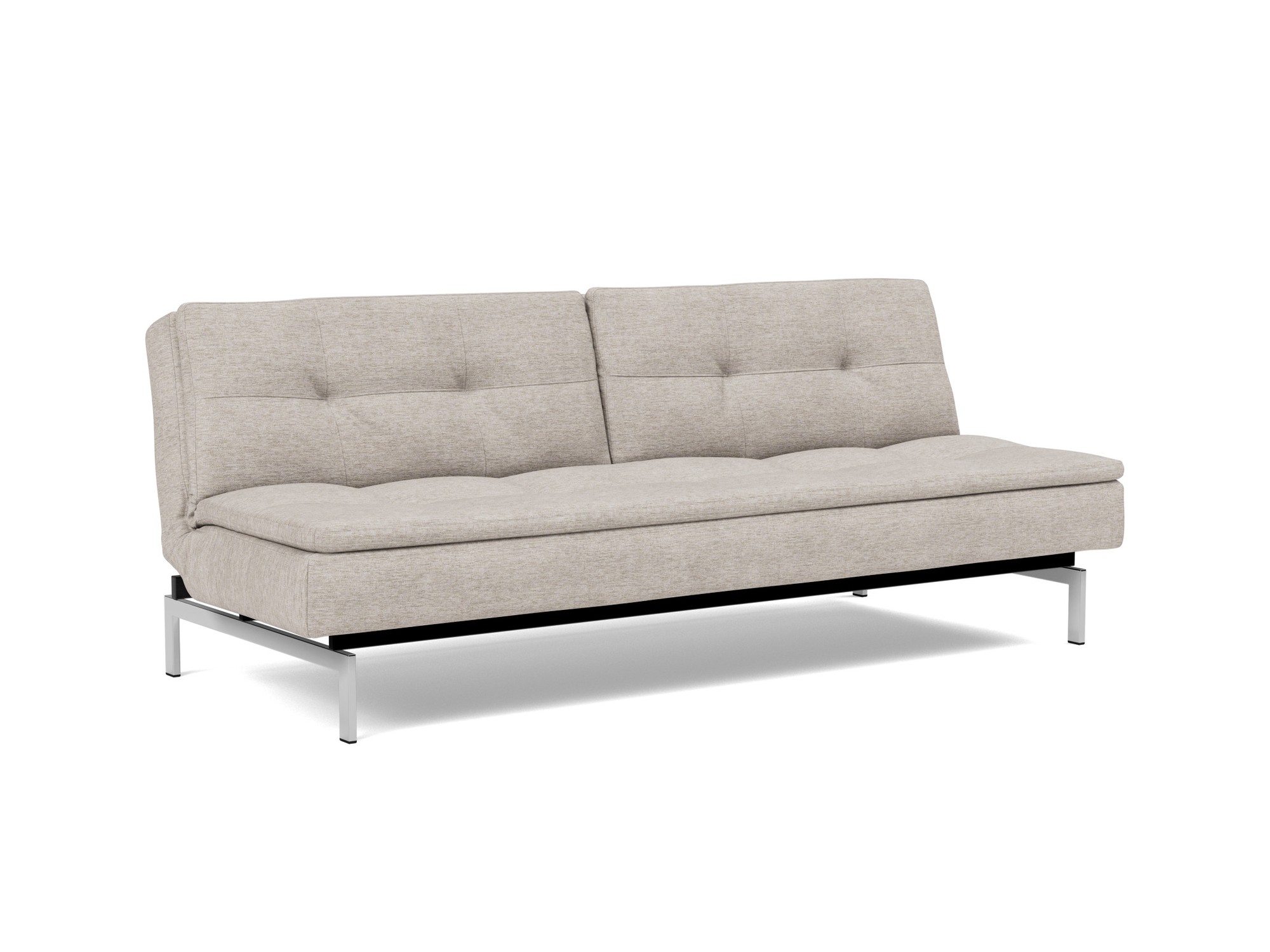Schlafsofa Dublexo Chenille Yuveno 471-Sand Beine Chrom