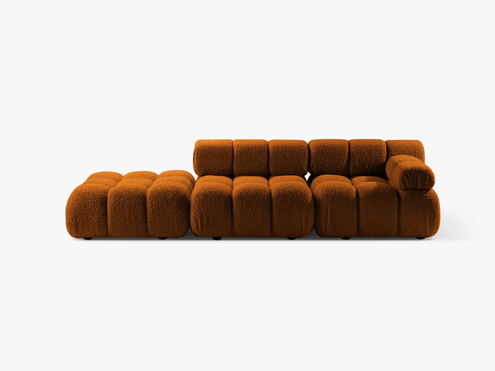 Micadoni Modulares Sofa Bellis 4-Sitzer Links Boucle Rolf Ziegel