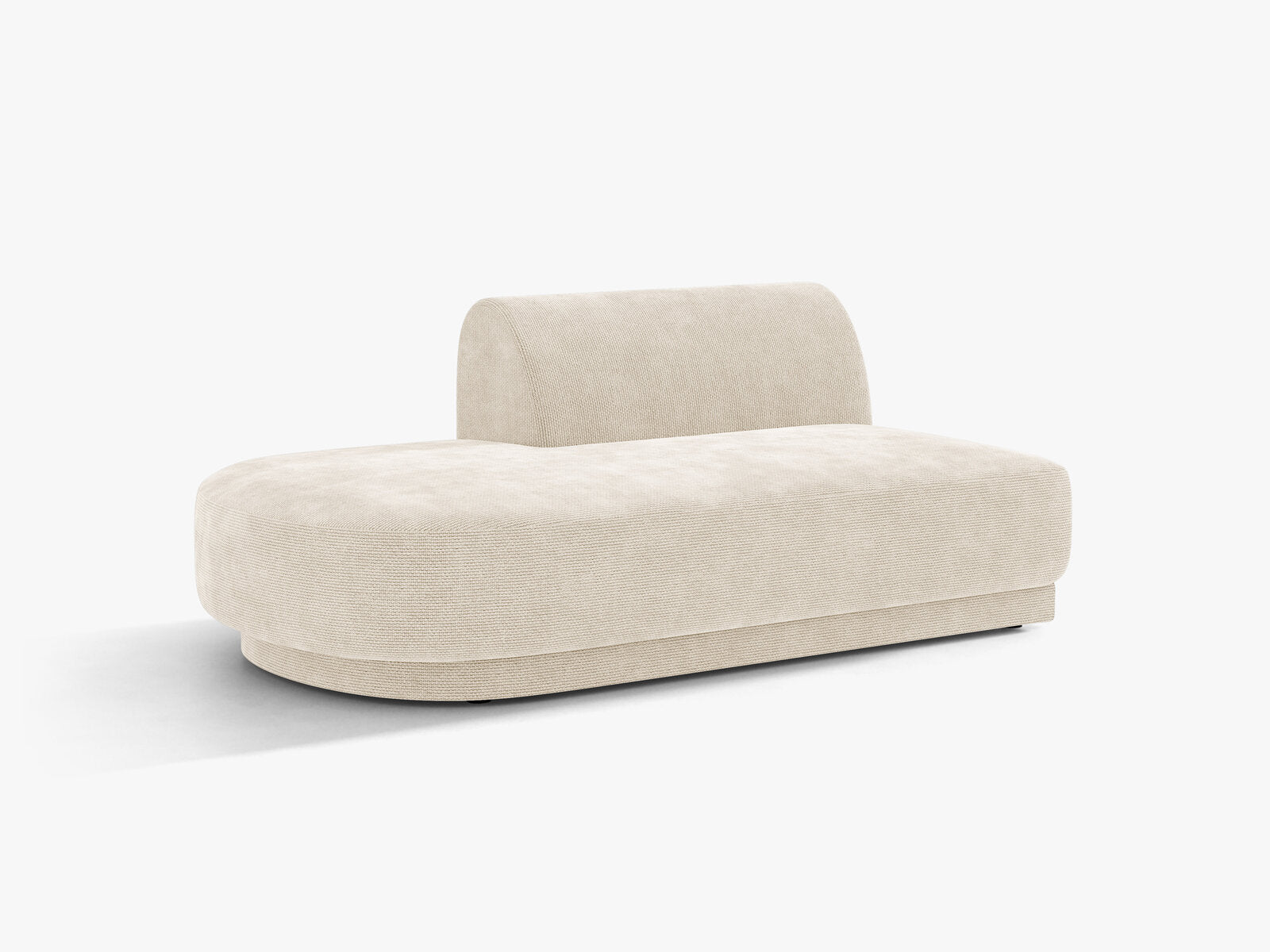 Micadoni 2-Sitzer Sitzmodul offen Miley Links Chenille Eden Elfenbein