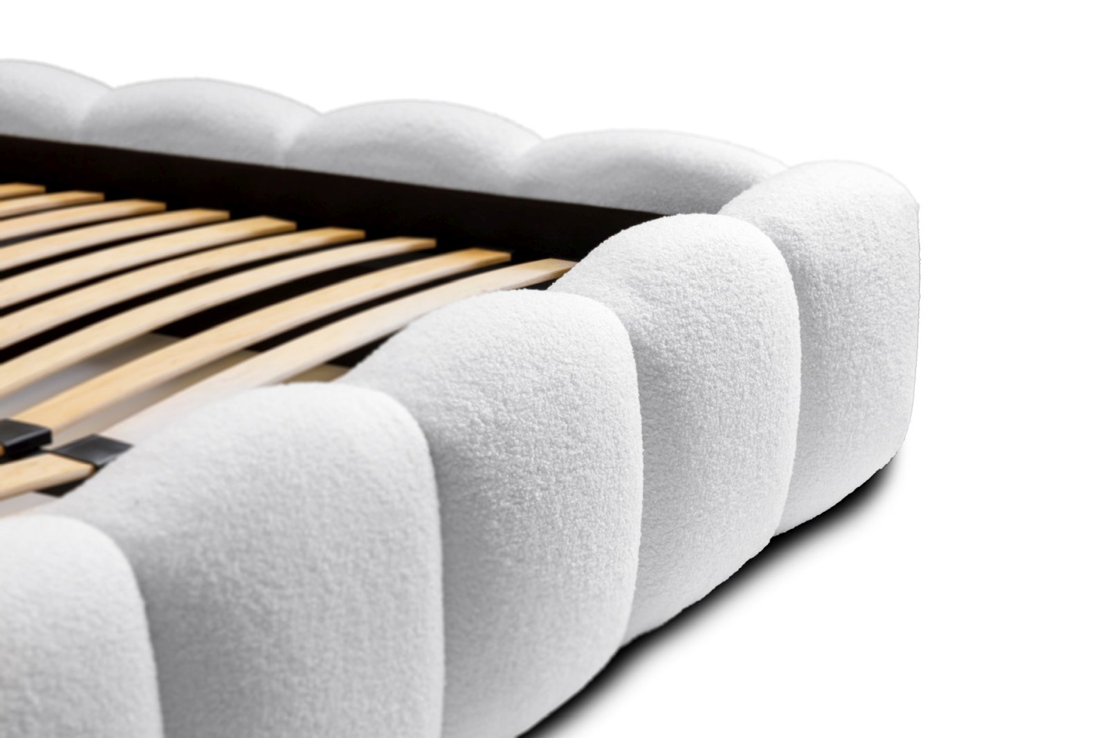 Polsterbett Vento-Slim Boucle 140x200 mit Holzrahmen Quelle 01