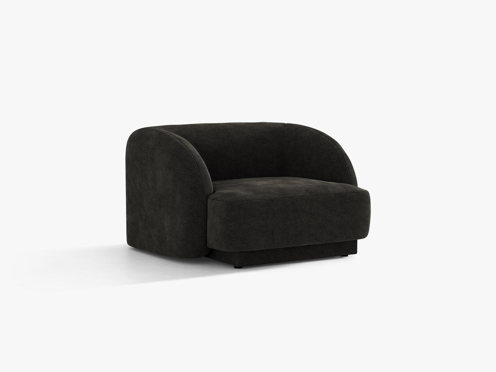 Micadoni Sessel Miley 1-Sitzer Chenille Eden Anthrazit