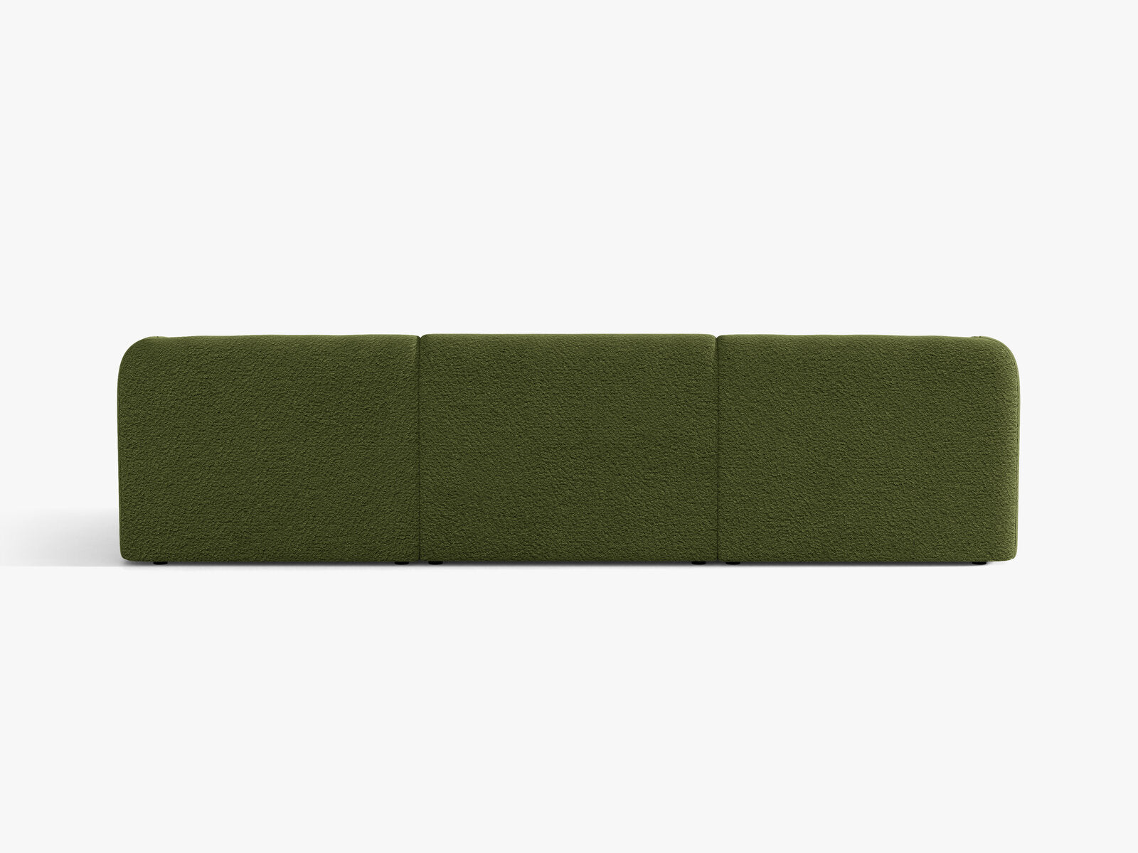 Micadoni Sofa Miley 3-Sitzer Boucle Baloo Dunkel-Olivgrün