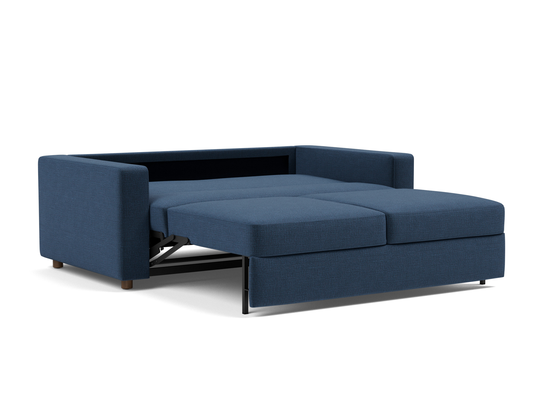 Schlafsofa Neah mit Standard-Armlehnen 160 Chenille Esina 414-Indigo-Blue
