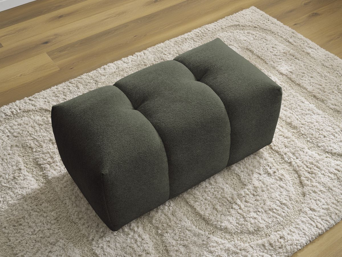 Bobochic Roxelane Pouf Melange-Stoff Grün