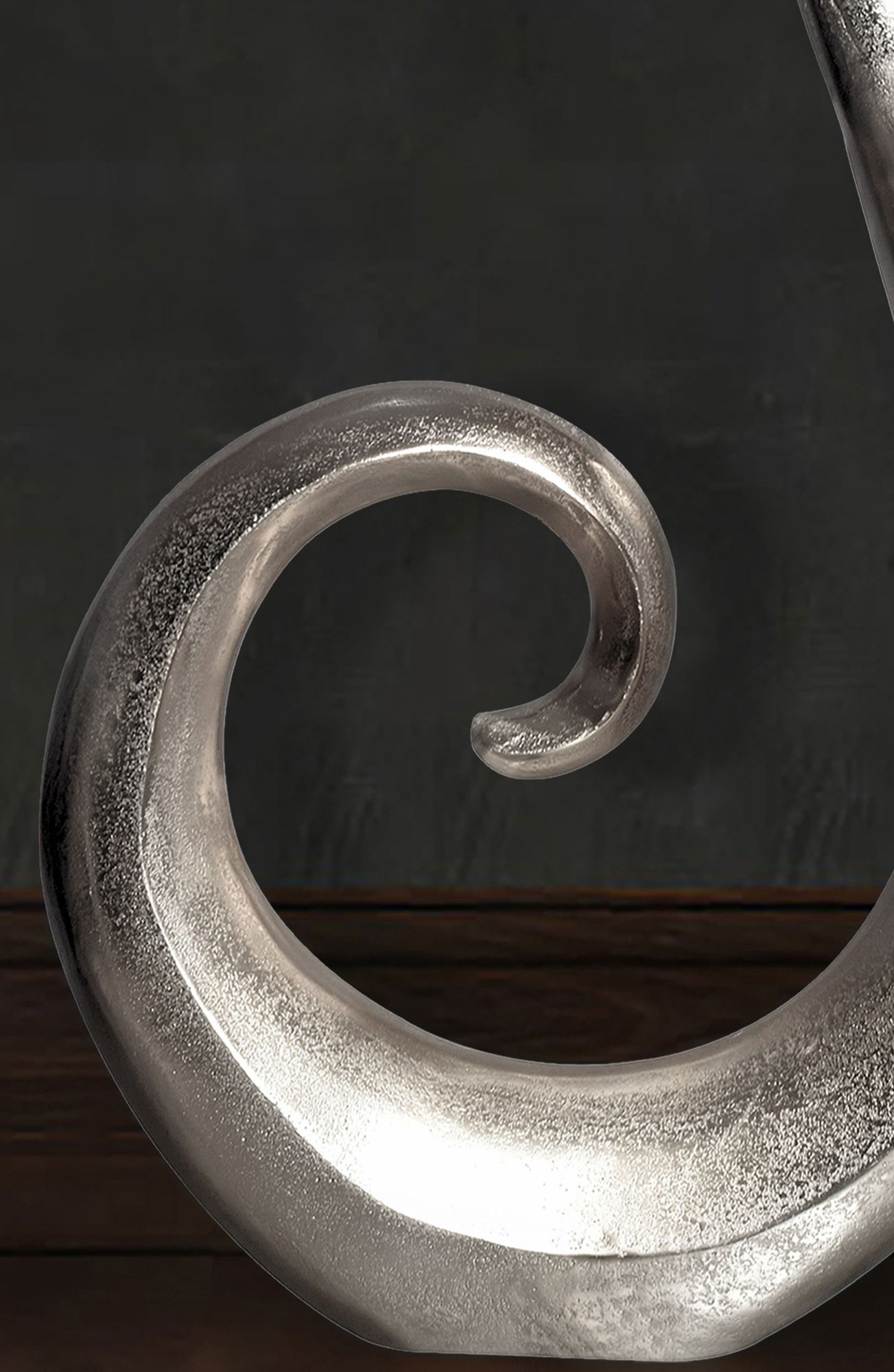 Bodenvase Hyllestad Aluminium Silber 48 × 10 × 100 cm