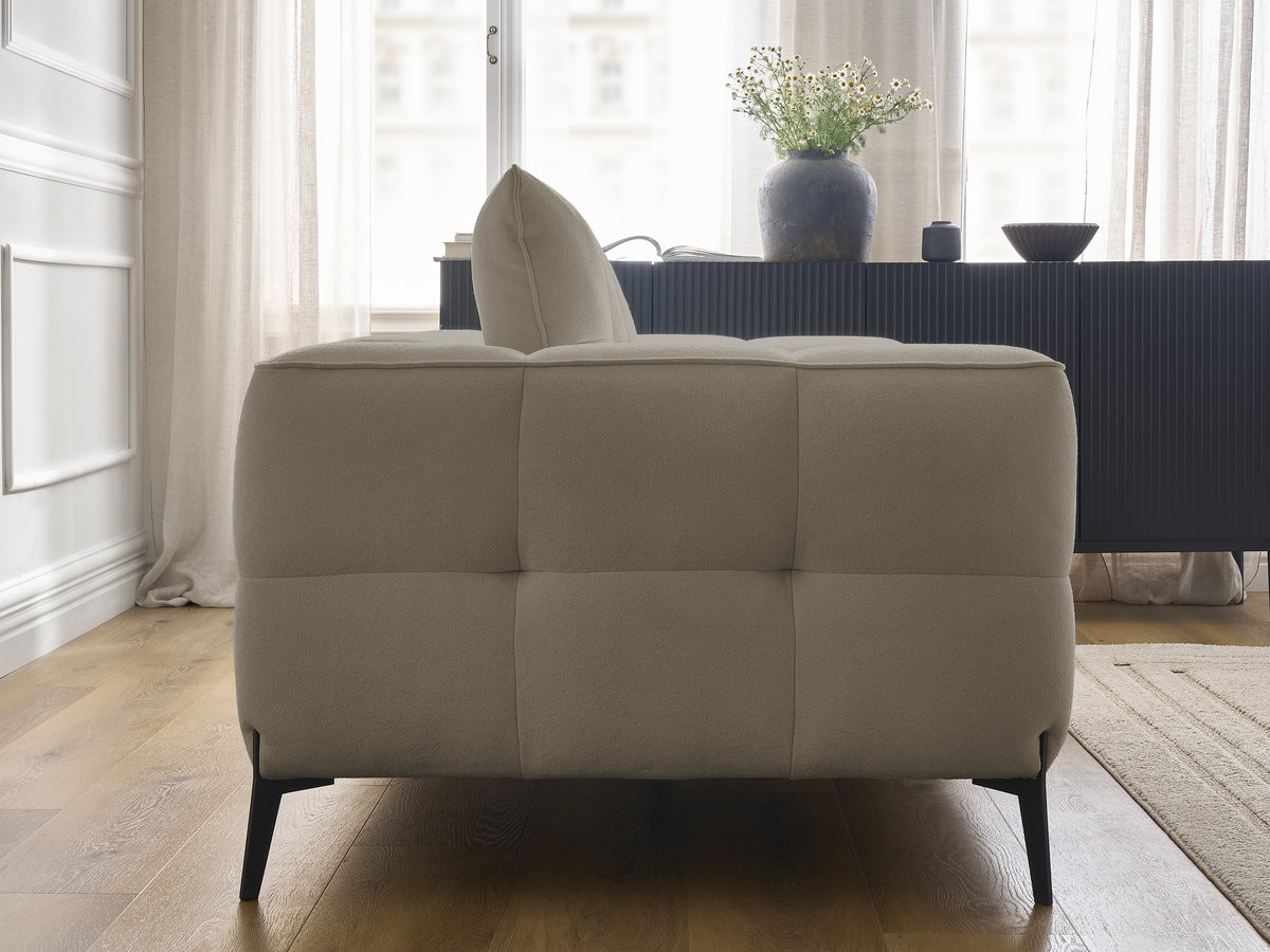 Bobochic Anis Sofa 3-Sitzer Strukturstoff Taupe