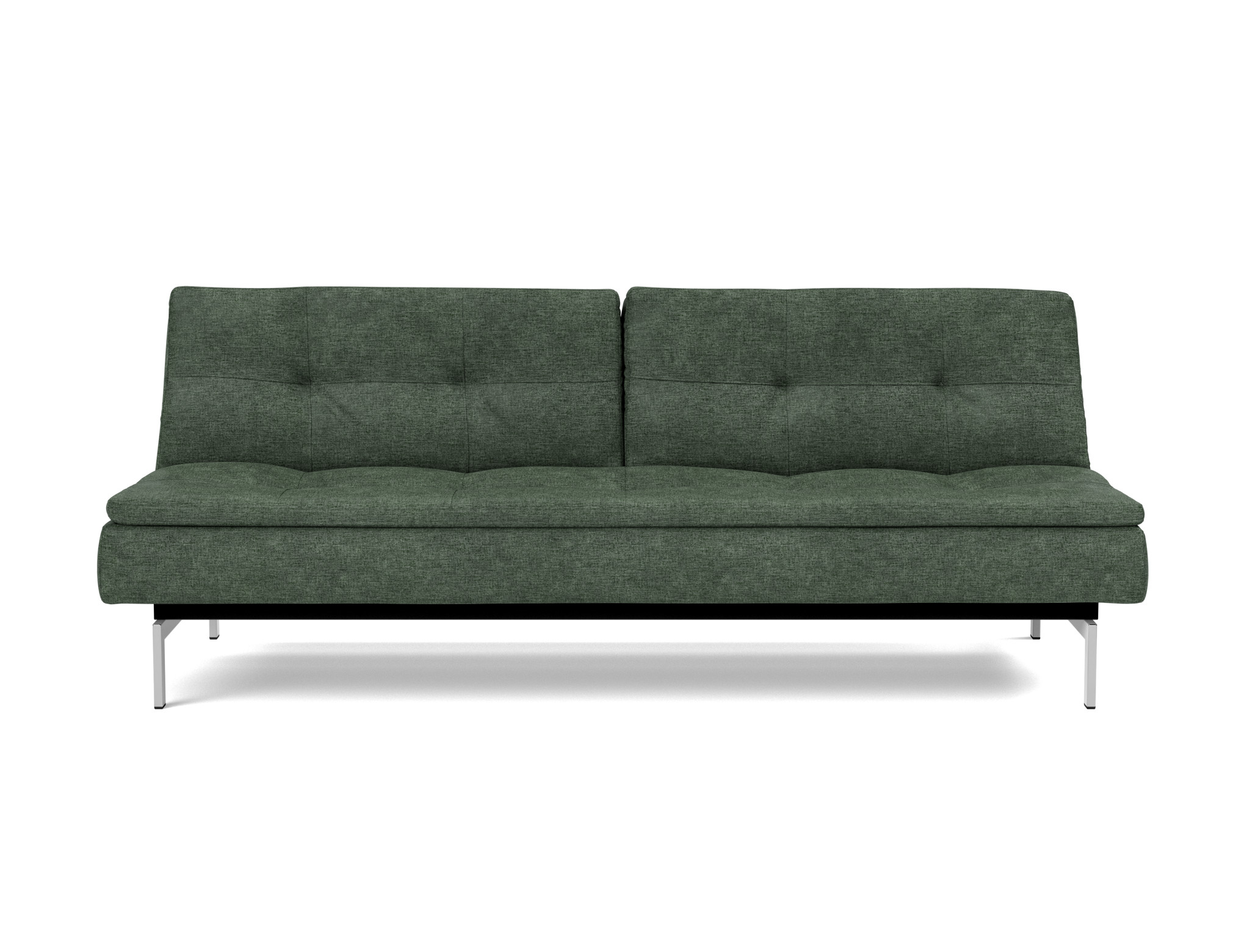 Schlafsofa Dublexo Flachgewebe Avella 281-Pine-Green Beine Chrom