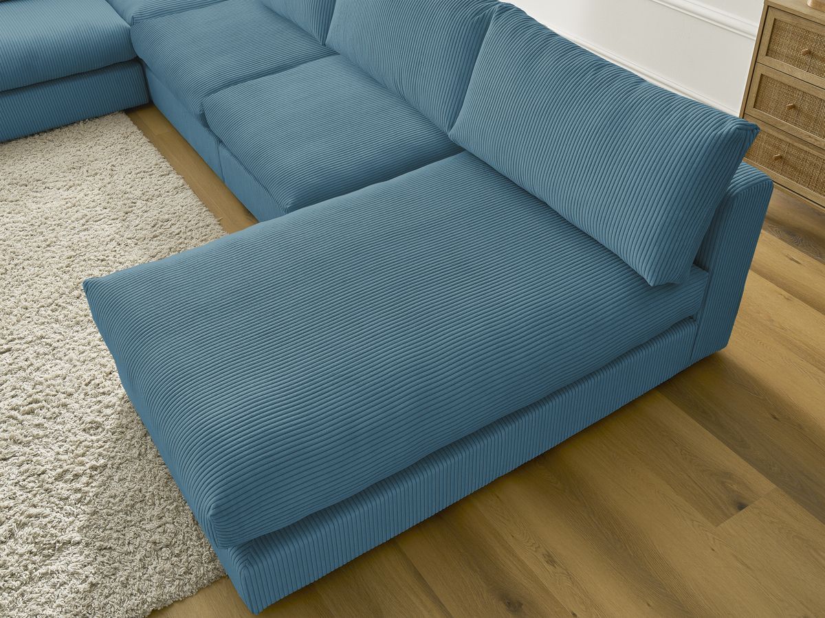 Bobochic Paris Ecksofa Cordsamt Hellblau