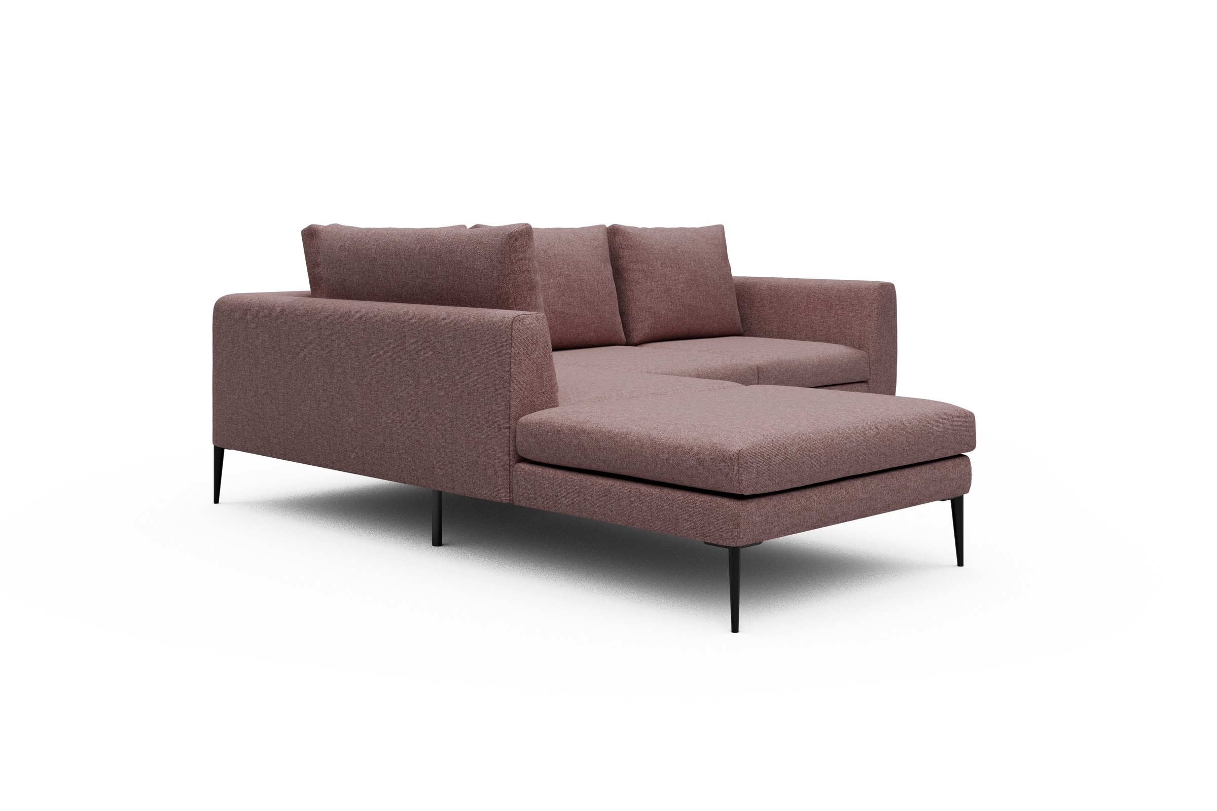 Ecksofa Paul Relax-Ecke links mit 2-Sitzer Sama-Flamingo
