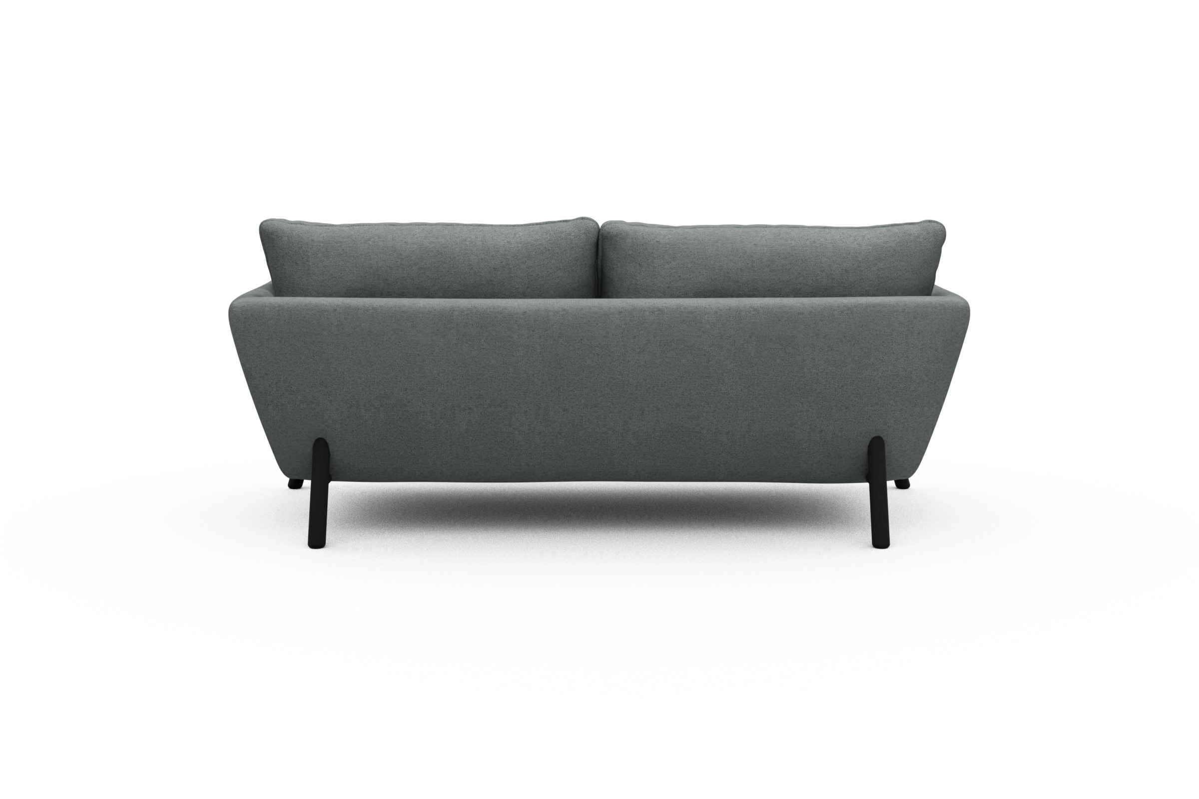 Sofa Emil 2-Sitzer Beinfarbe Eiche Schwarz Denari-Soft-Grey