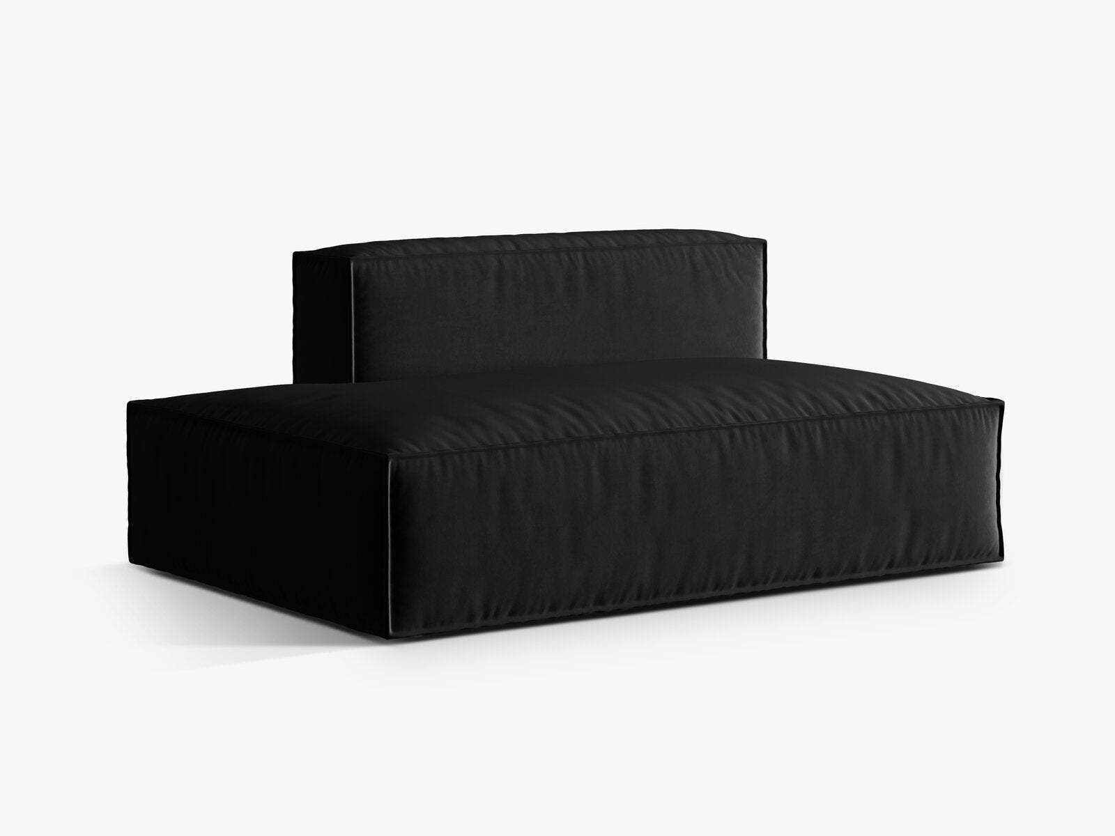 Micadoni Modul Nuria 3-Sitzer Links Samt Schwarz