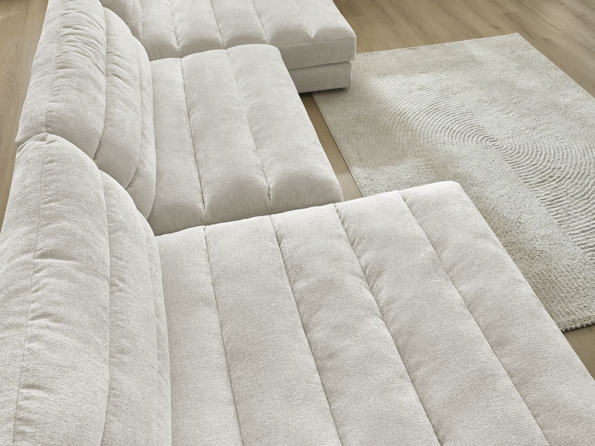 Bobochic Sierra Wohnlandschaft Strukturstoff Beige