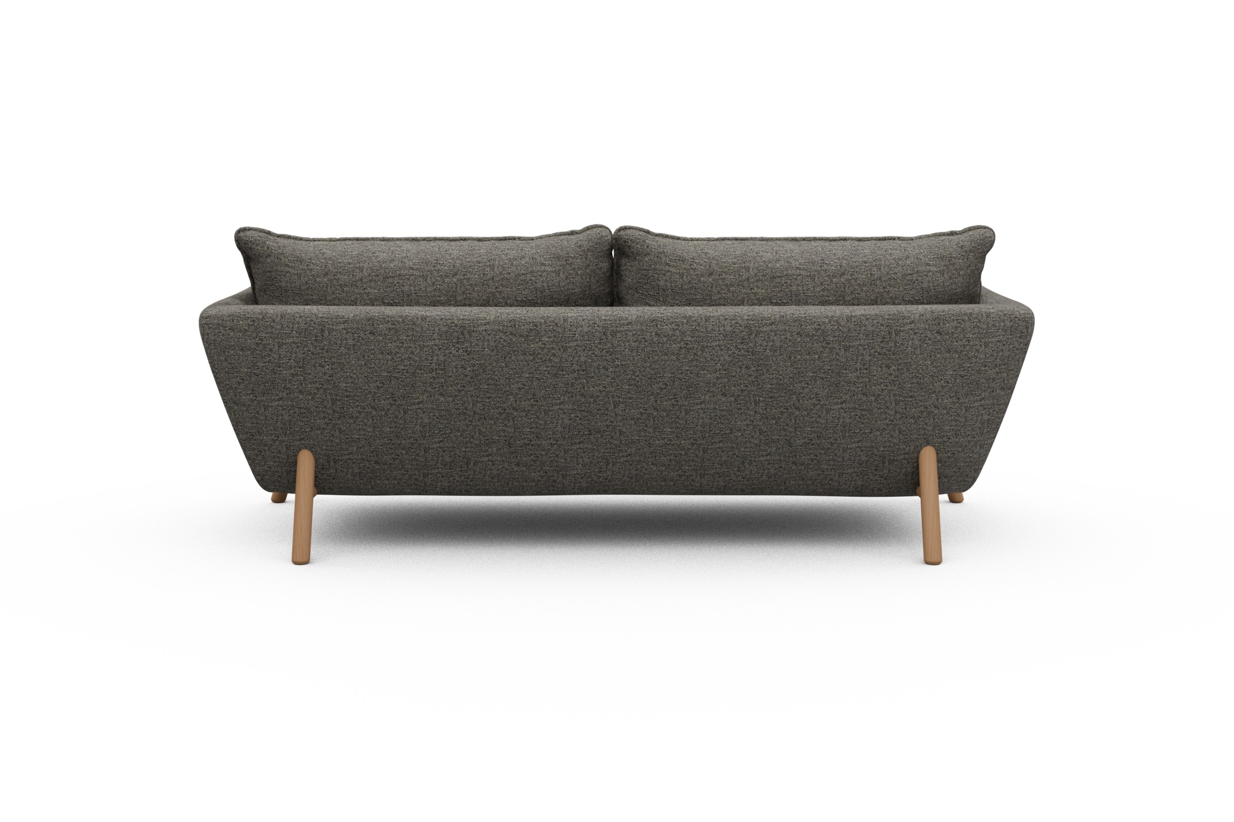 Sofa Emil PREMIUM 3-Sitzer Beinfarbe Eiche Natur Carreno-Sepie-Brown