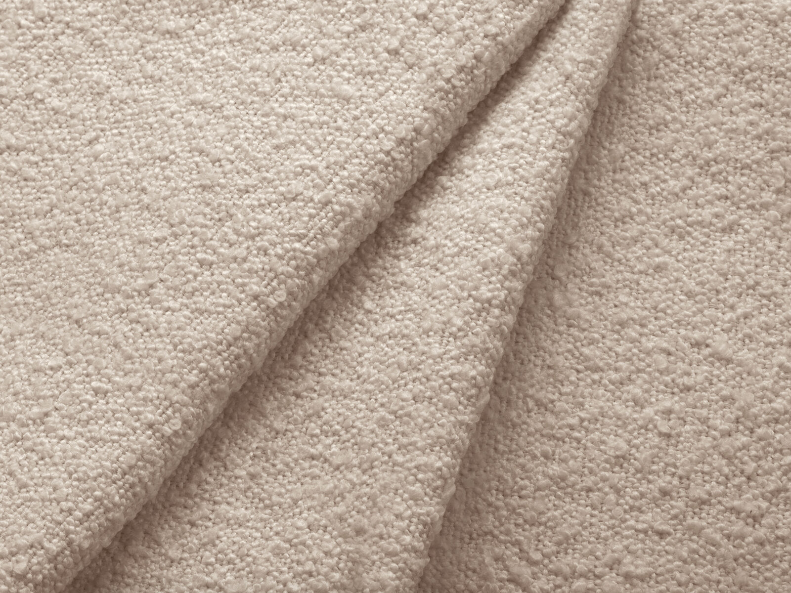 Micadoni Hocker Kate halbrund 1-Sitzer Boucle Beige