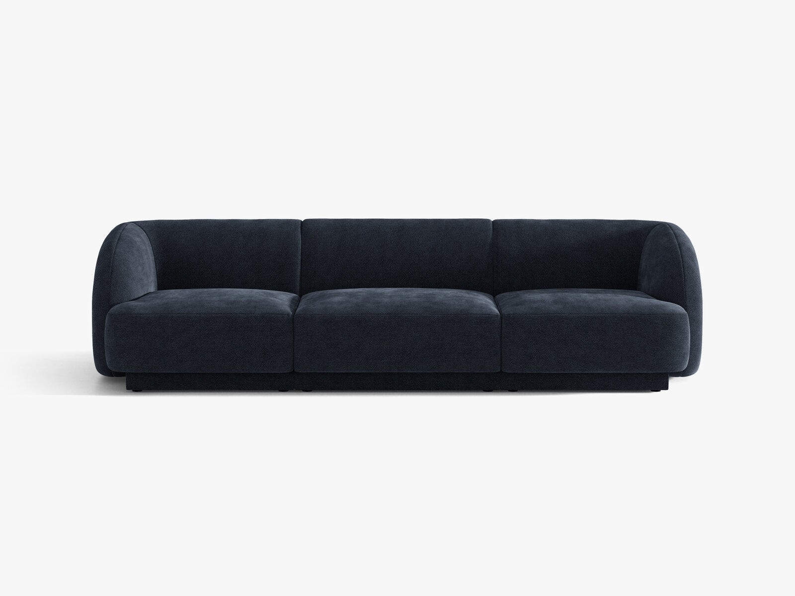 Micadoni Sofa Miley 3-Sitzer Chenille Eden Marineblau
